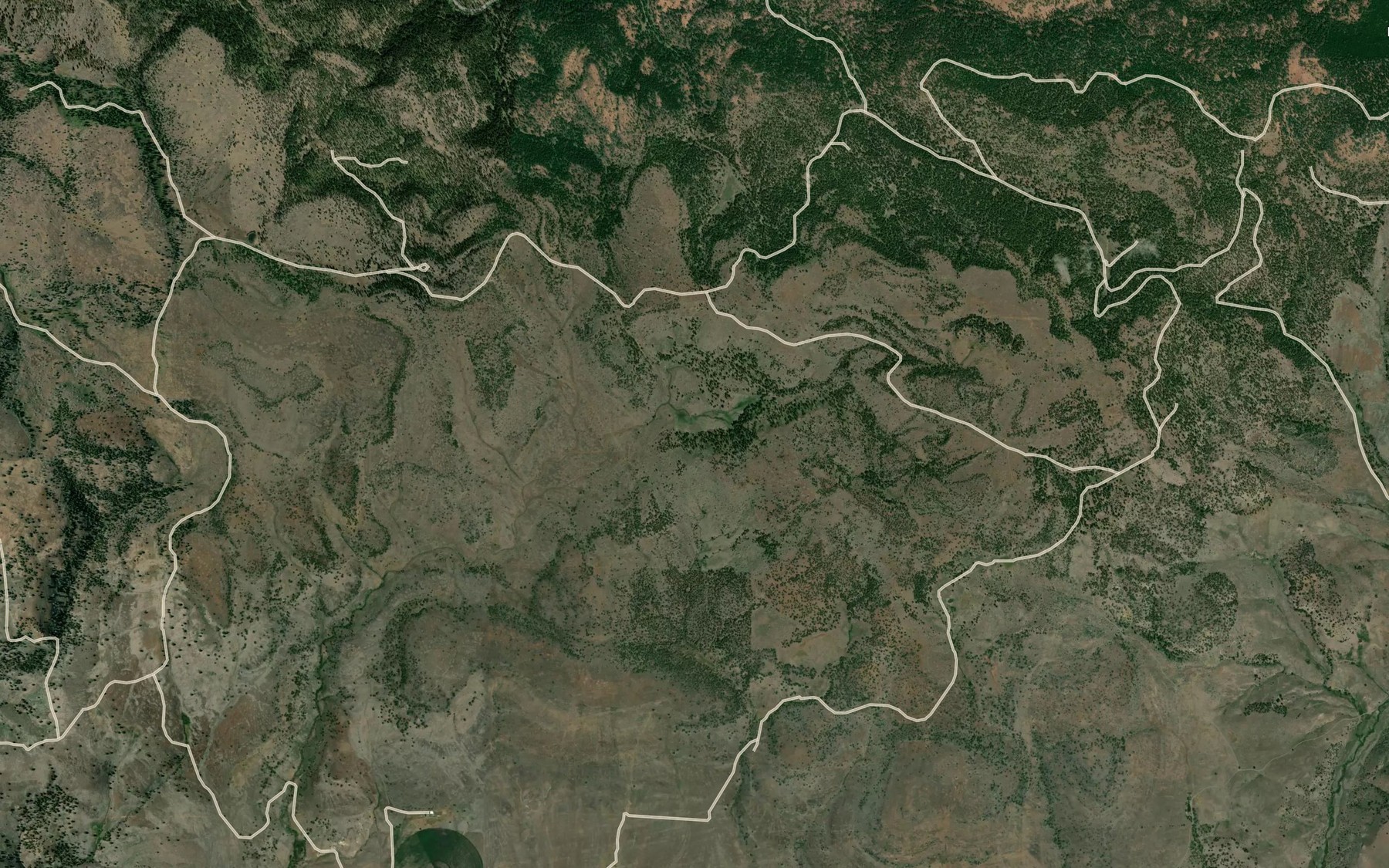 Satellite map of the Coalpit Springs