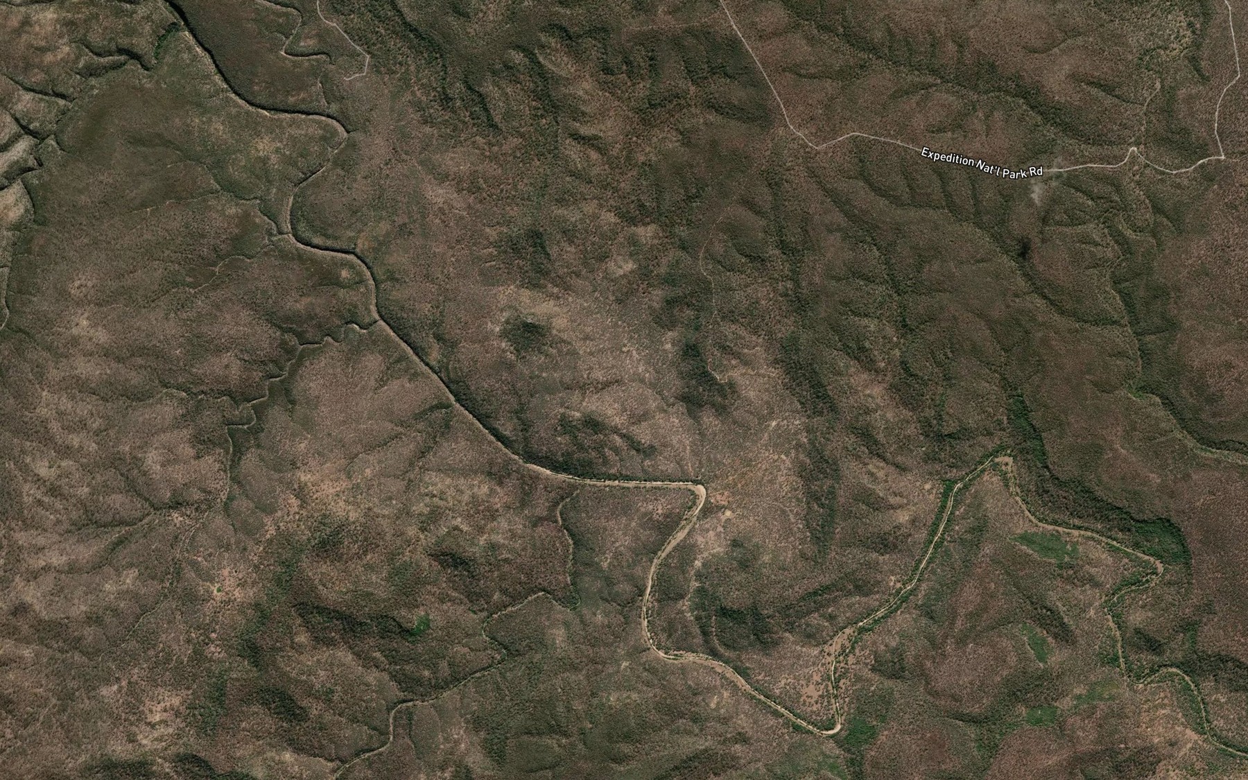 Satellite map of the Cabbagetree Creek