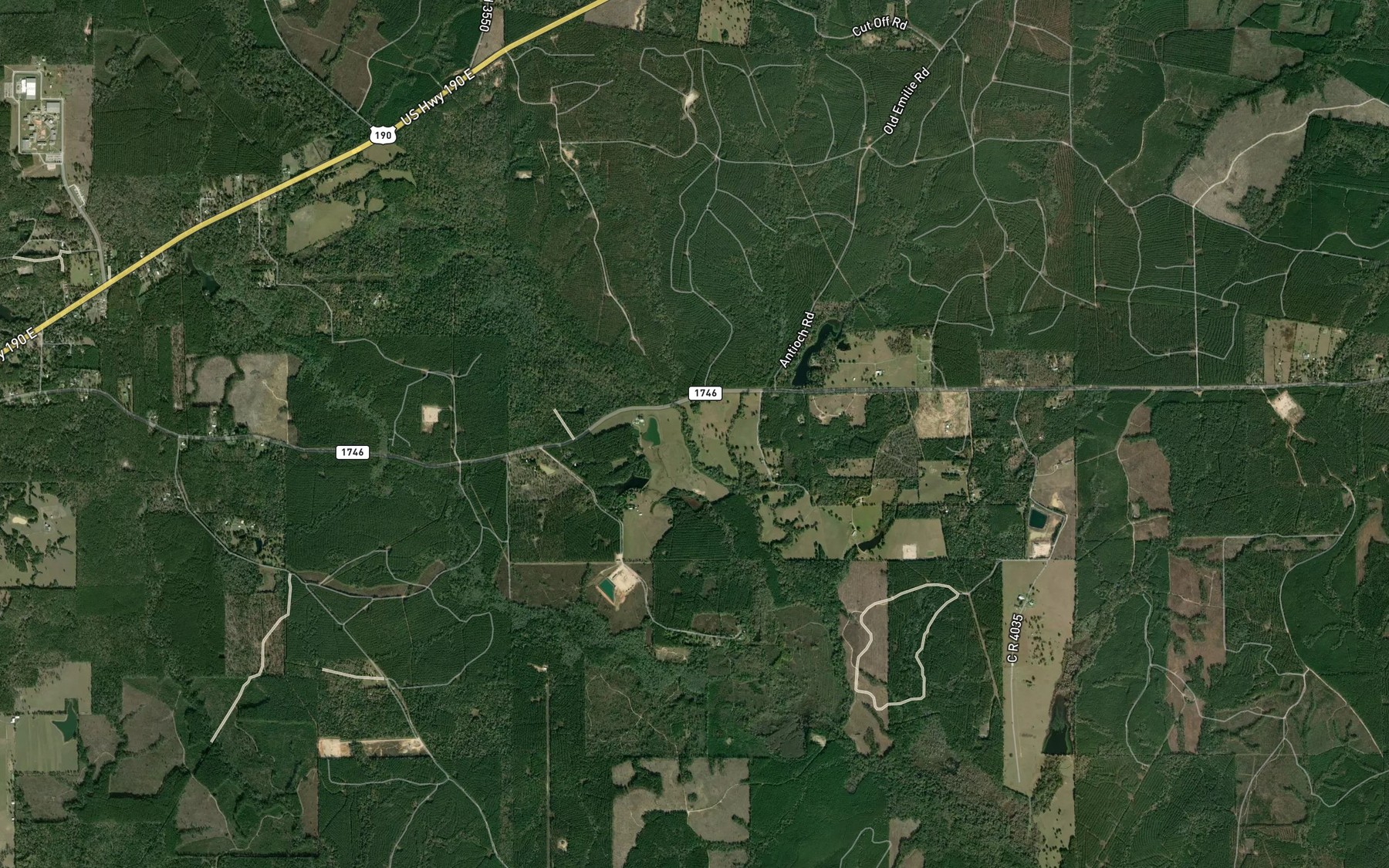 Satellite map of the Reids Branch