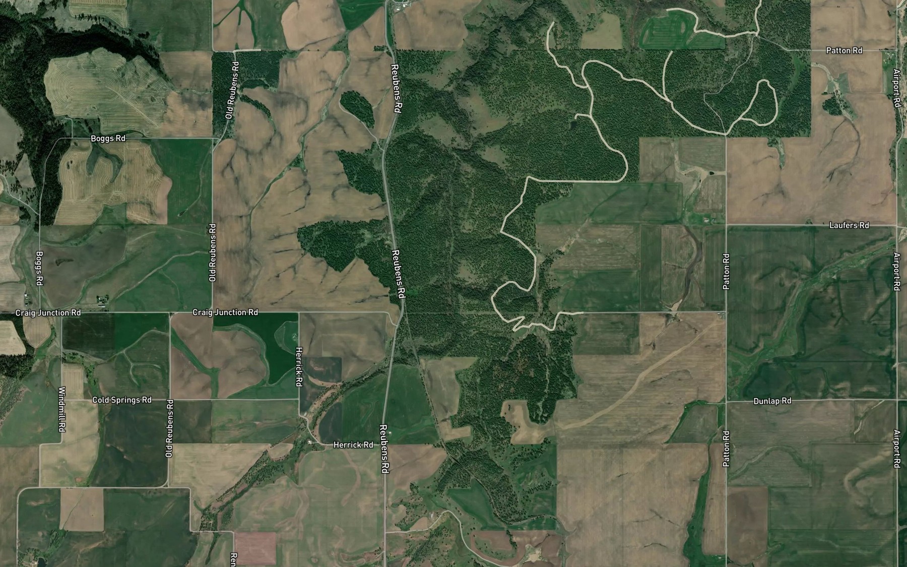 Satellite map of the Coldspring Creek
