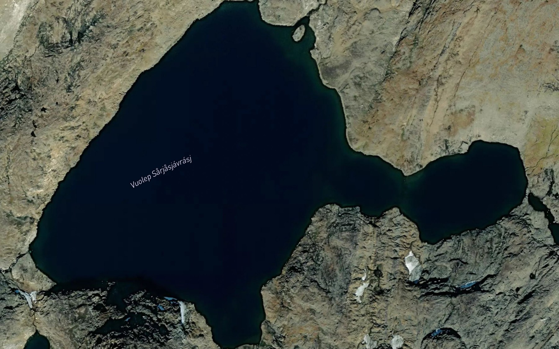 Satellite map of the Sorjosjavrras,vuolit