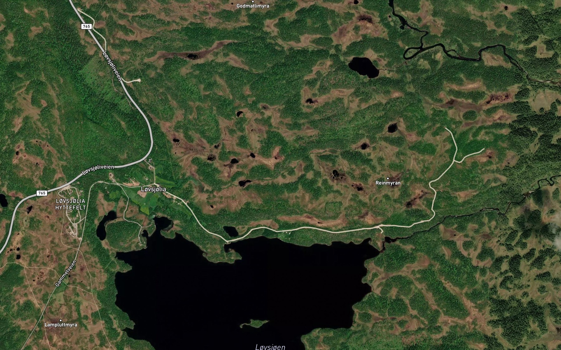 Satellite map of the Merkesbekken
