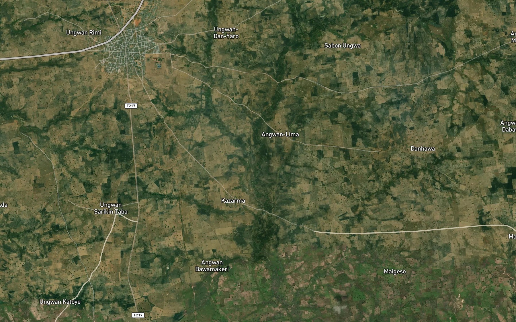 Satellite map of the River Dajiawadoka