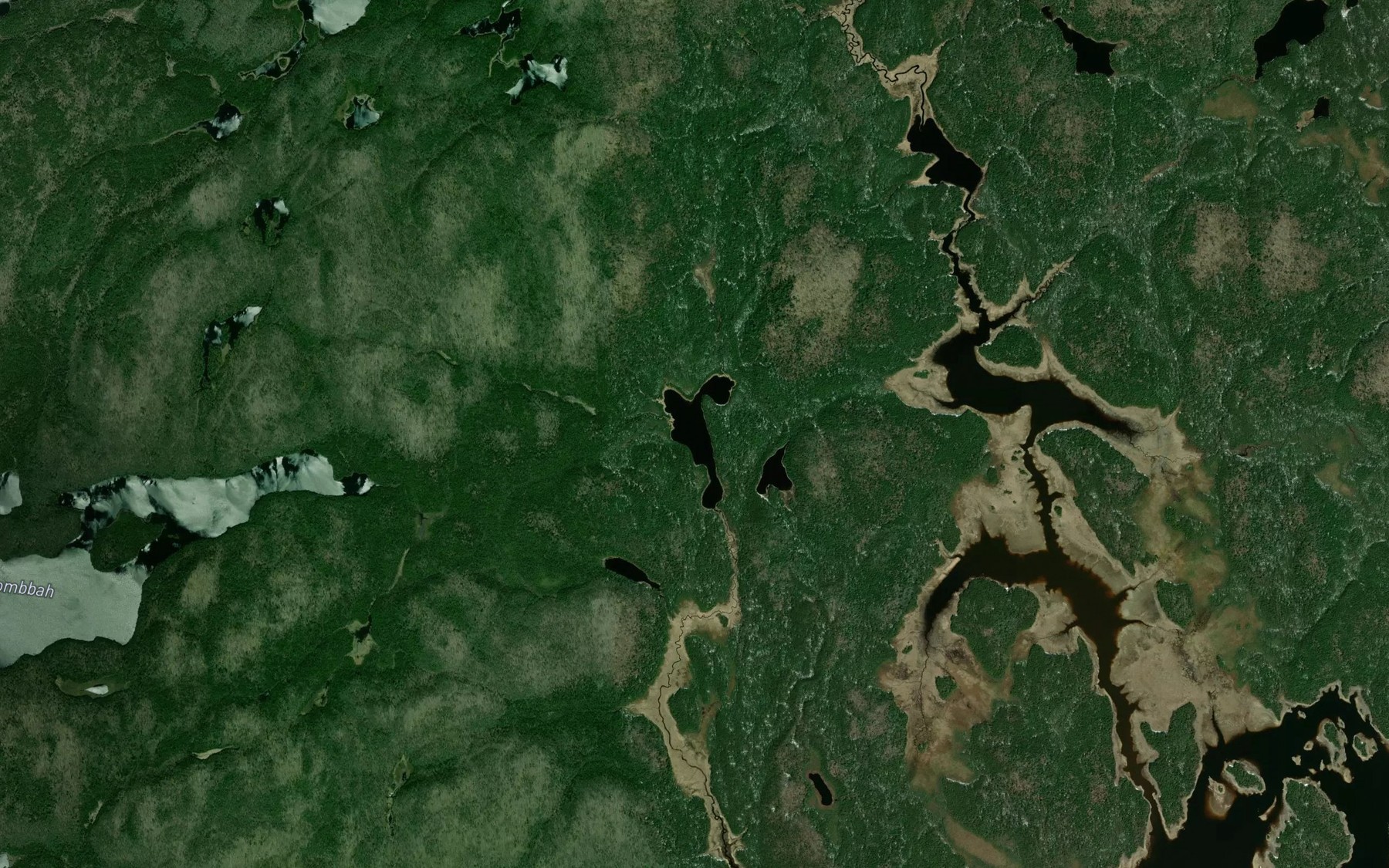 Satellite map of the Lac Malaure