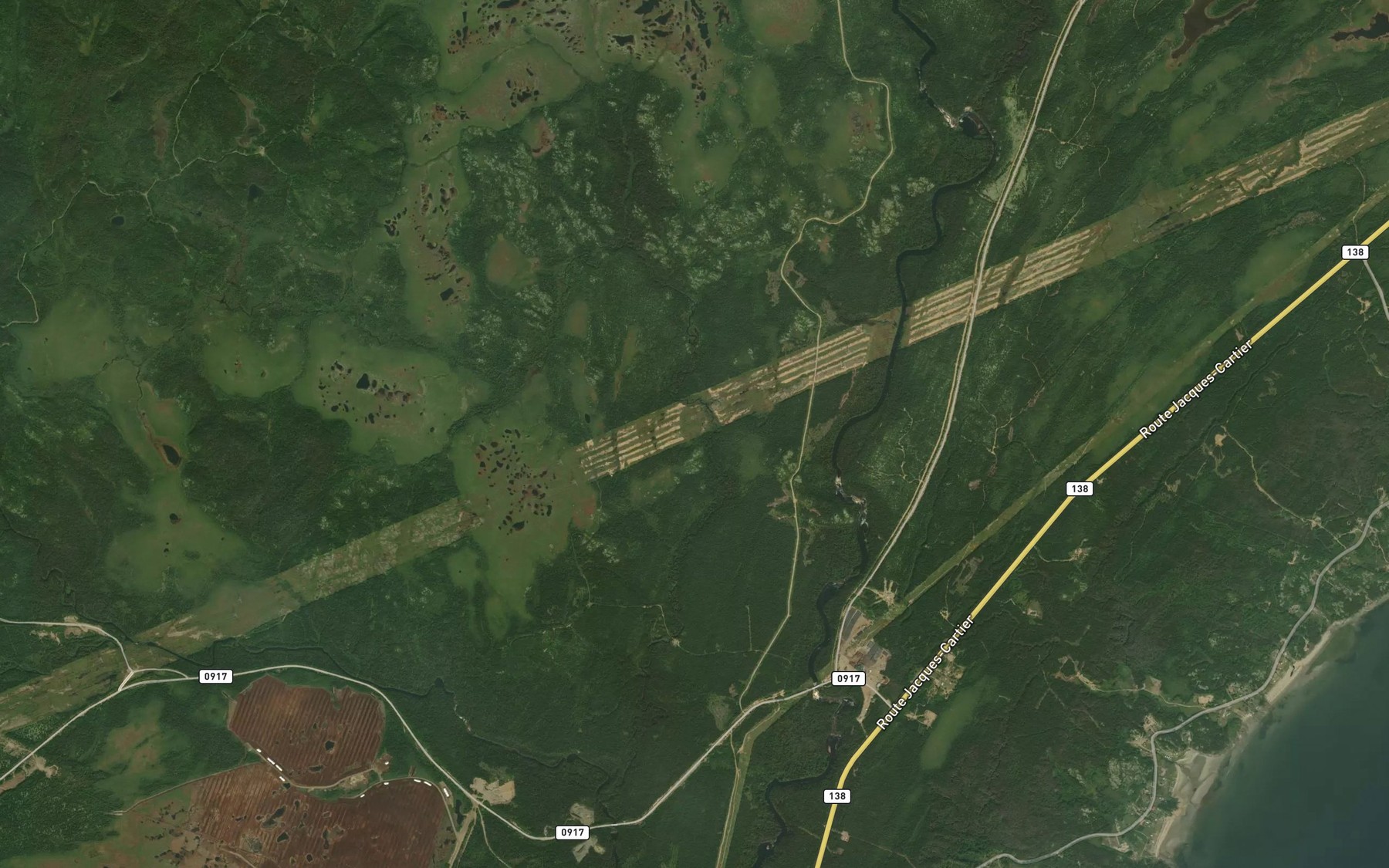 Satellite map of the Lac Swinard