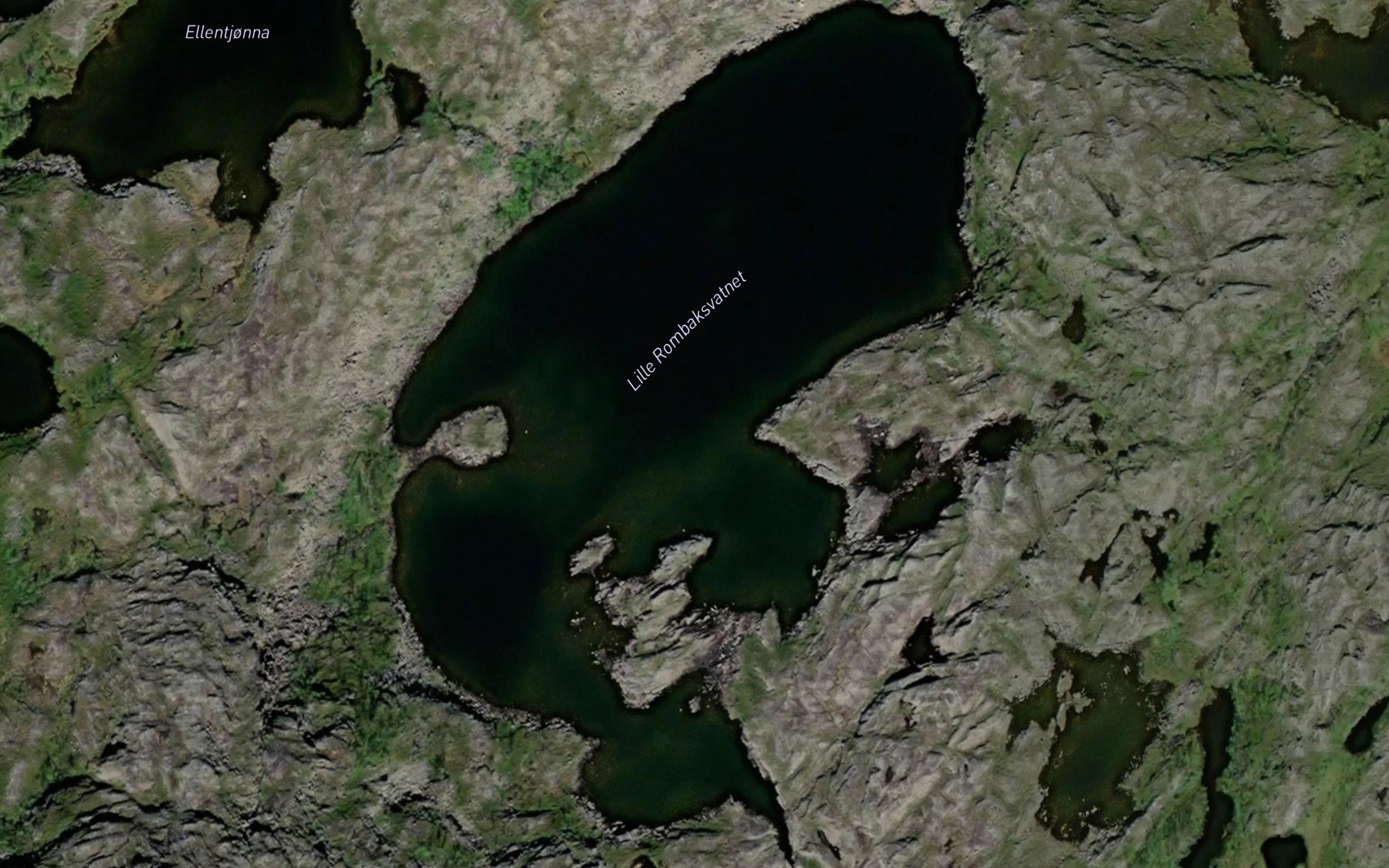 Satellite map of the Lille Rombaksvatnet