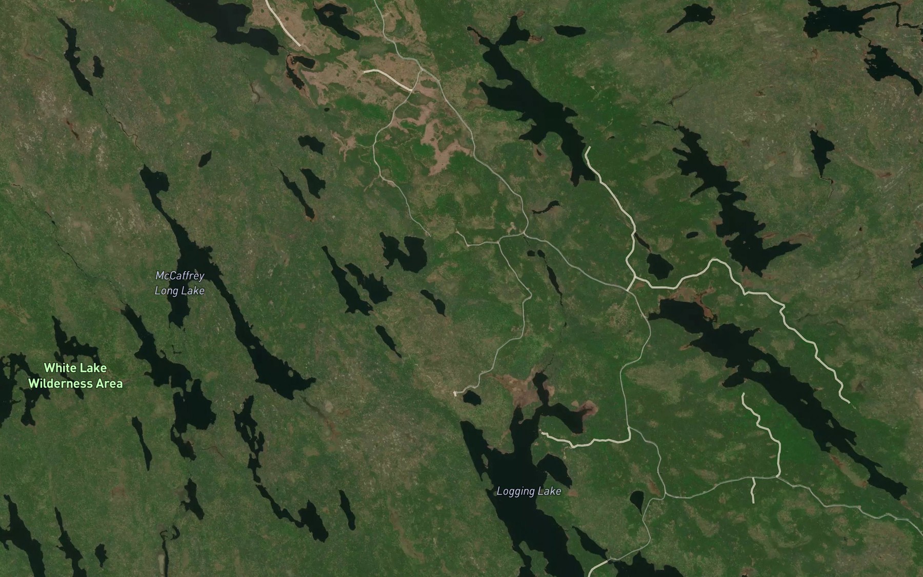 Satellite map of the Moose Pond