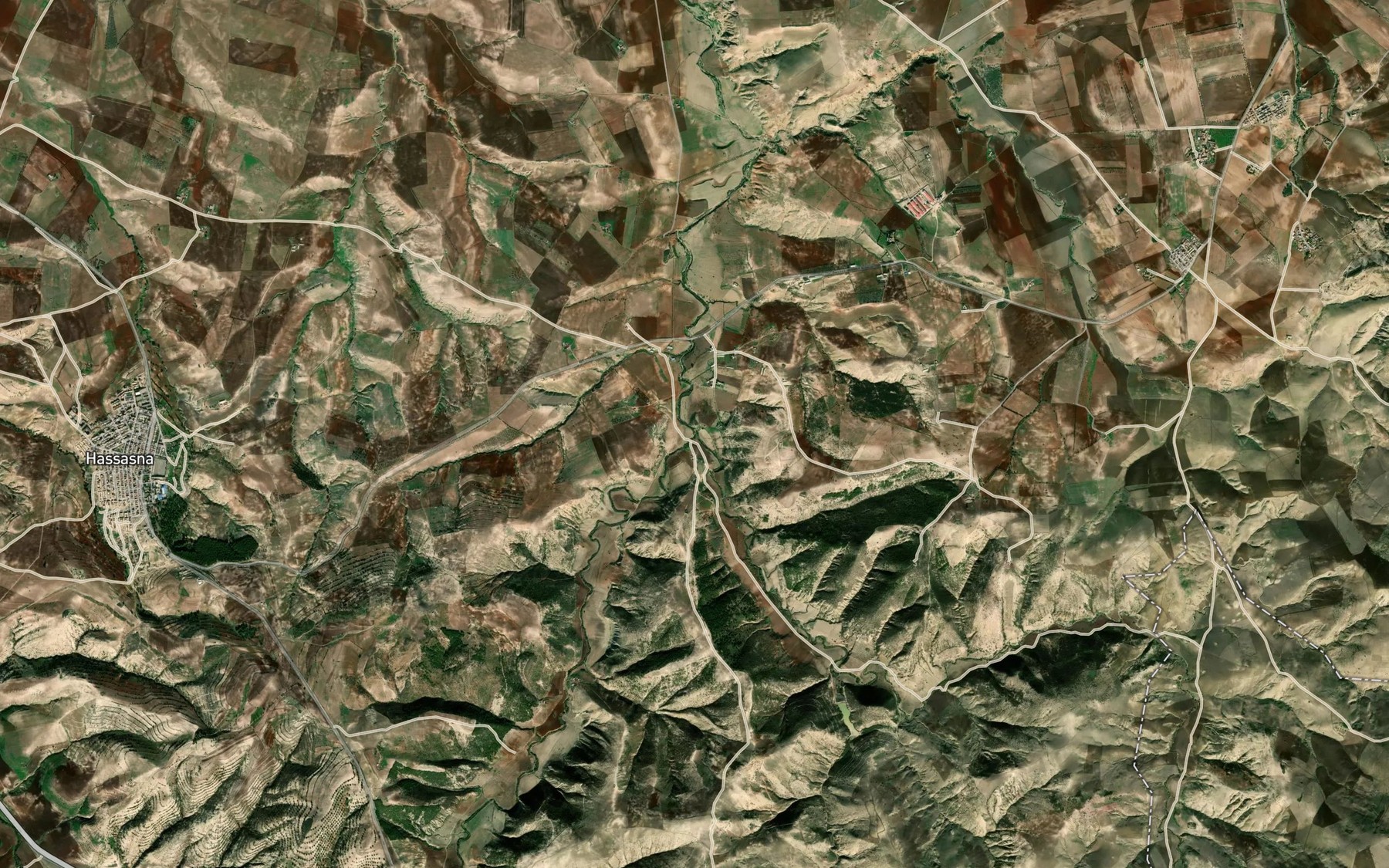Satellite map of the Oued Berkeche
