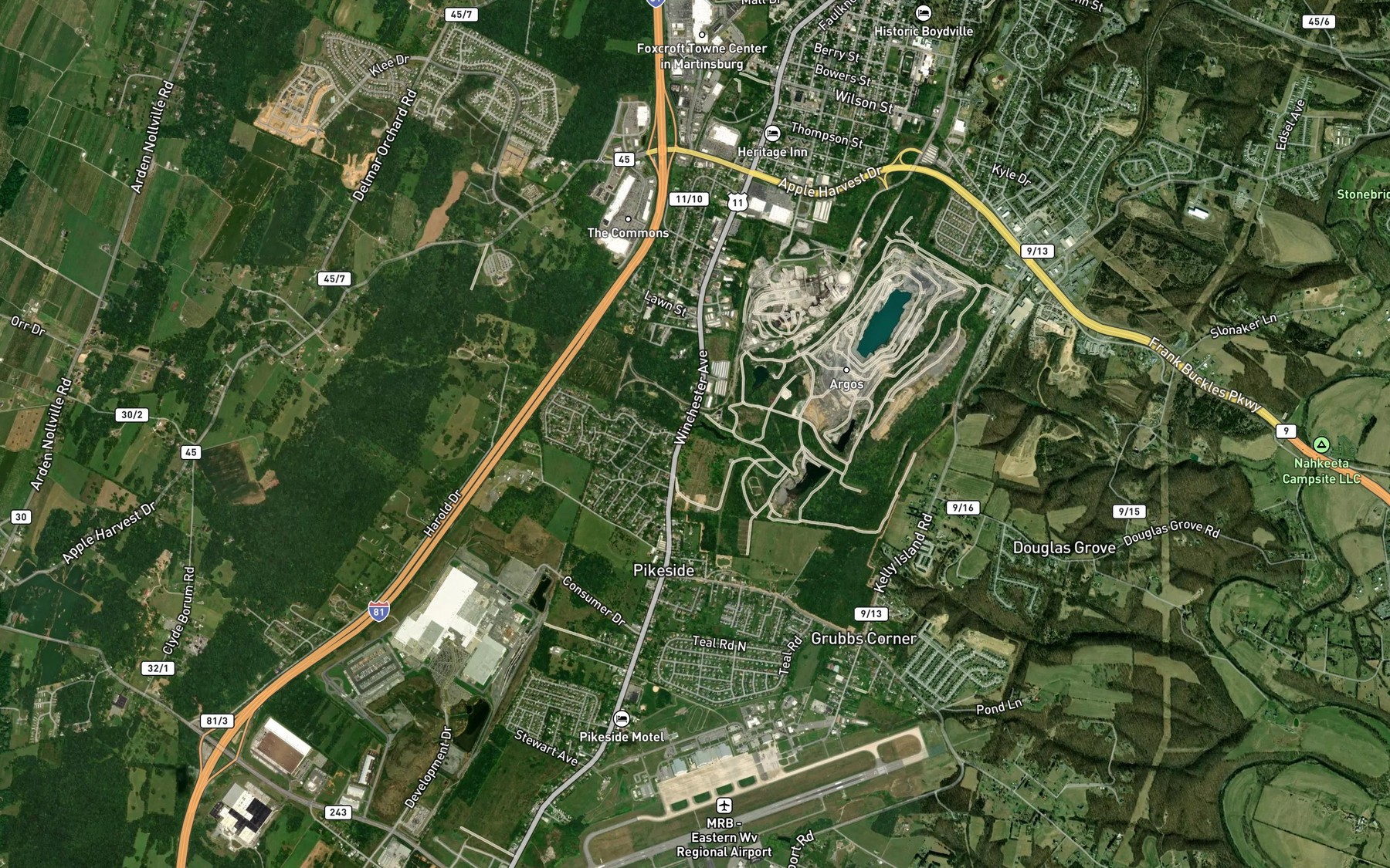 Satellite map of the Big Spring