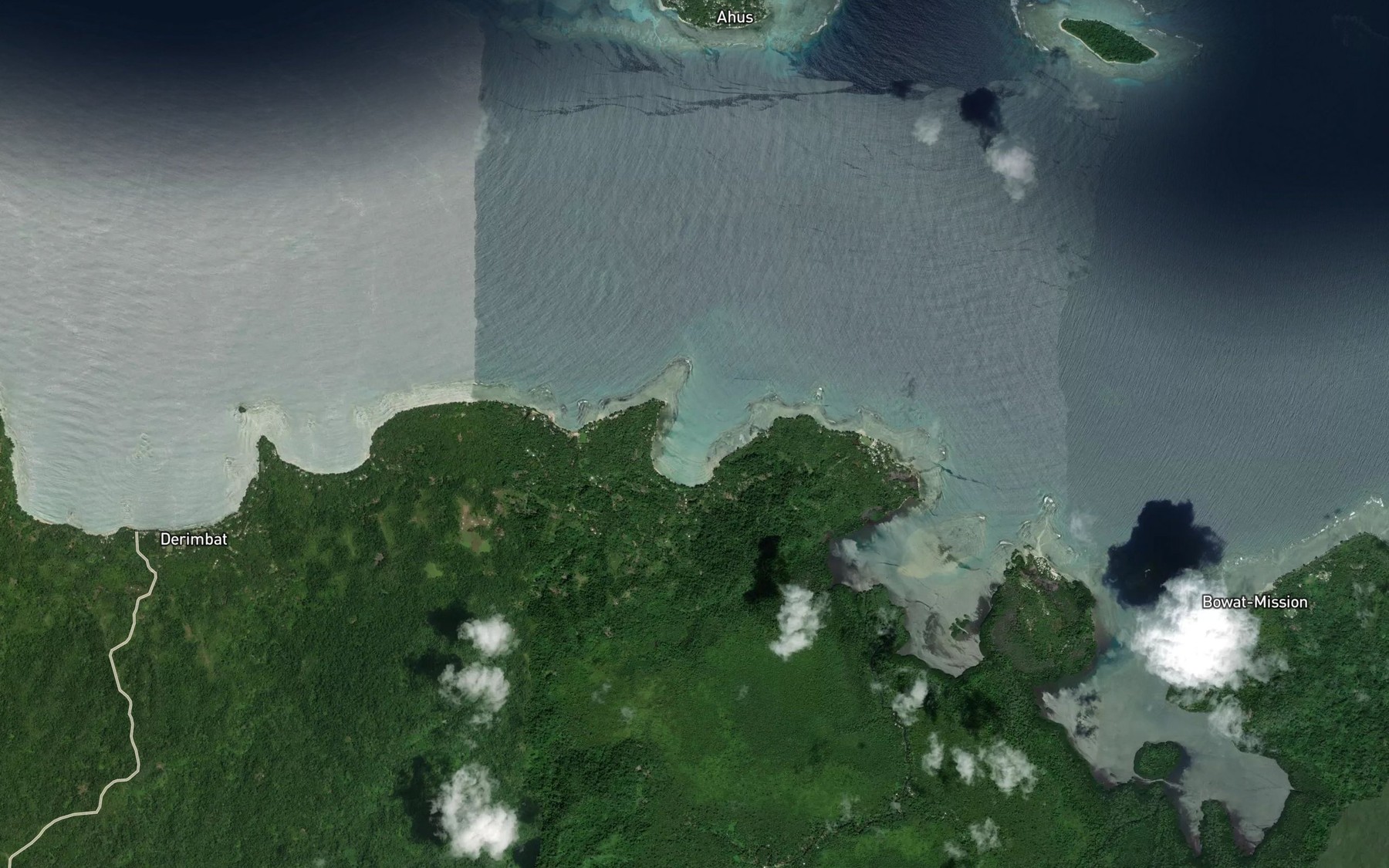 Satellite map of the Karli Bay