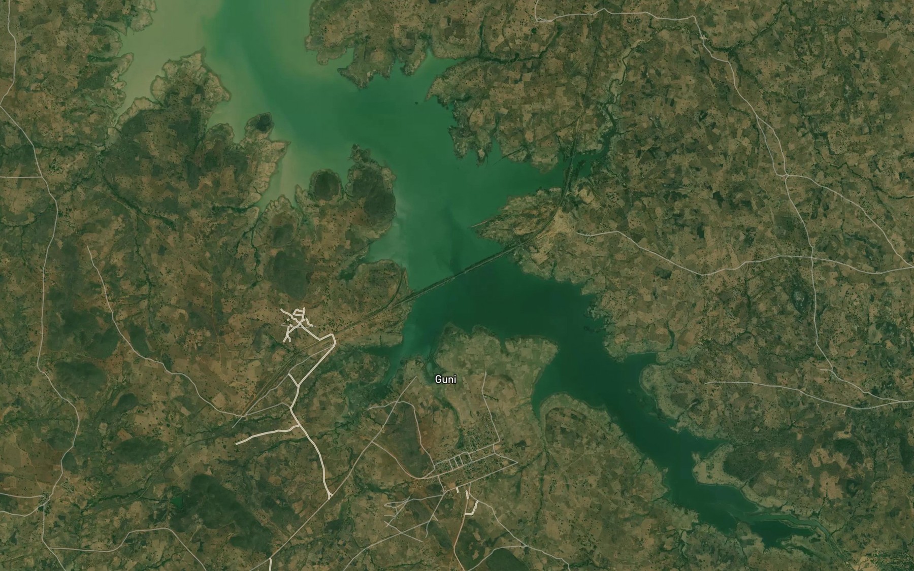 Satellite map of the River Bmidna