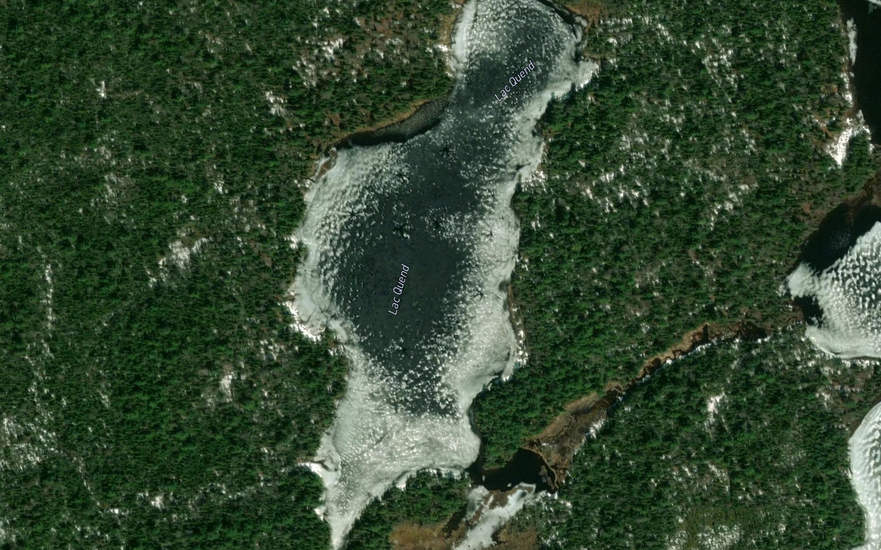Satellite map of the Lac Quend