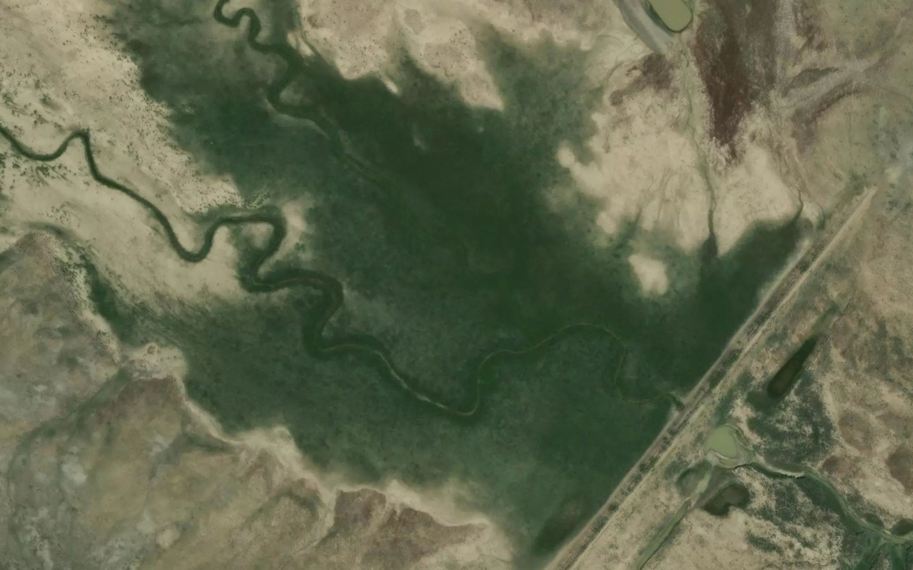 Satellite map of the Corral Junction Number Two Reservoir