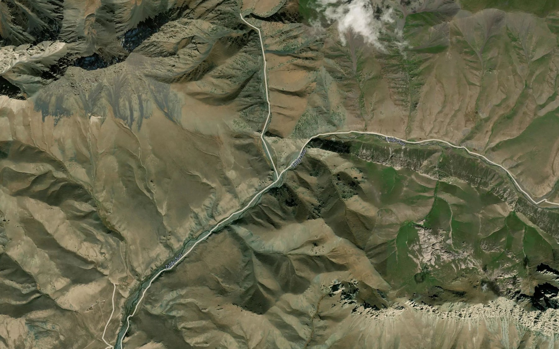 Satellite map of the Katta-Boz