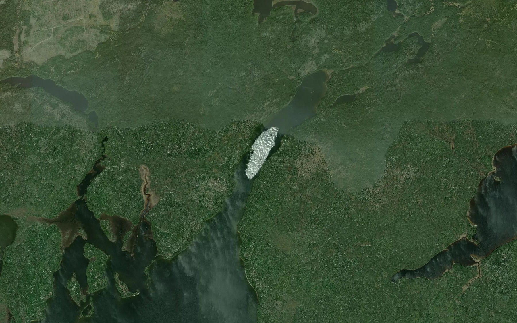 Satellite map of the Deep Bay