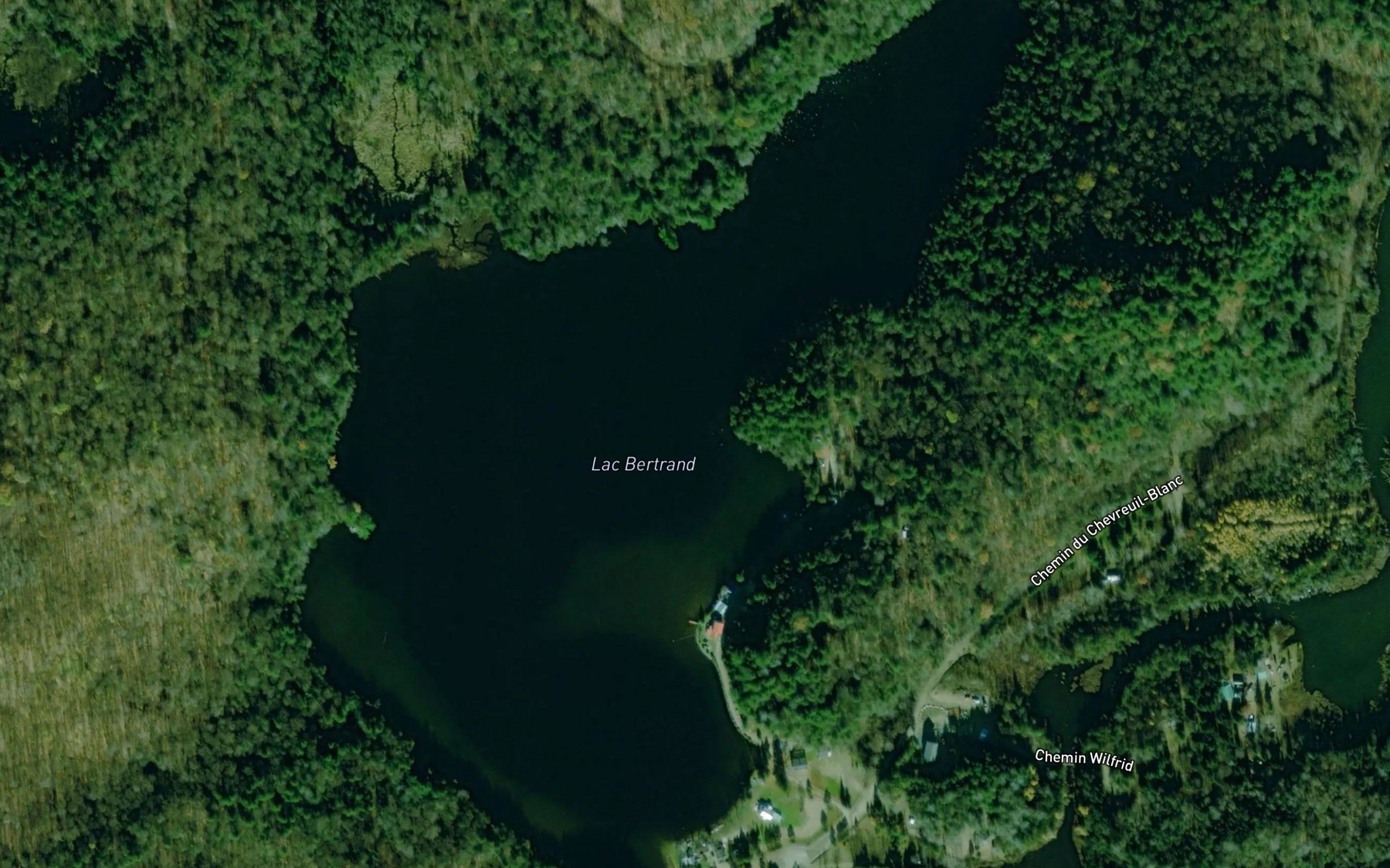 Satellite map of the Lac Bertrand
