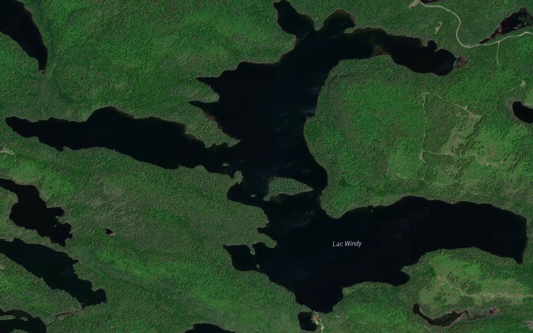 Satellite map of the Lac Windy