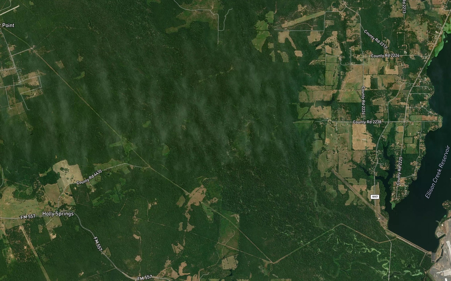 Satellite map of the Prairie Creek