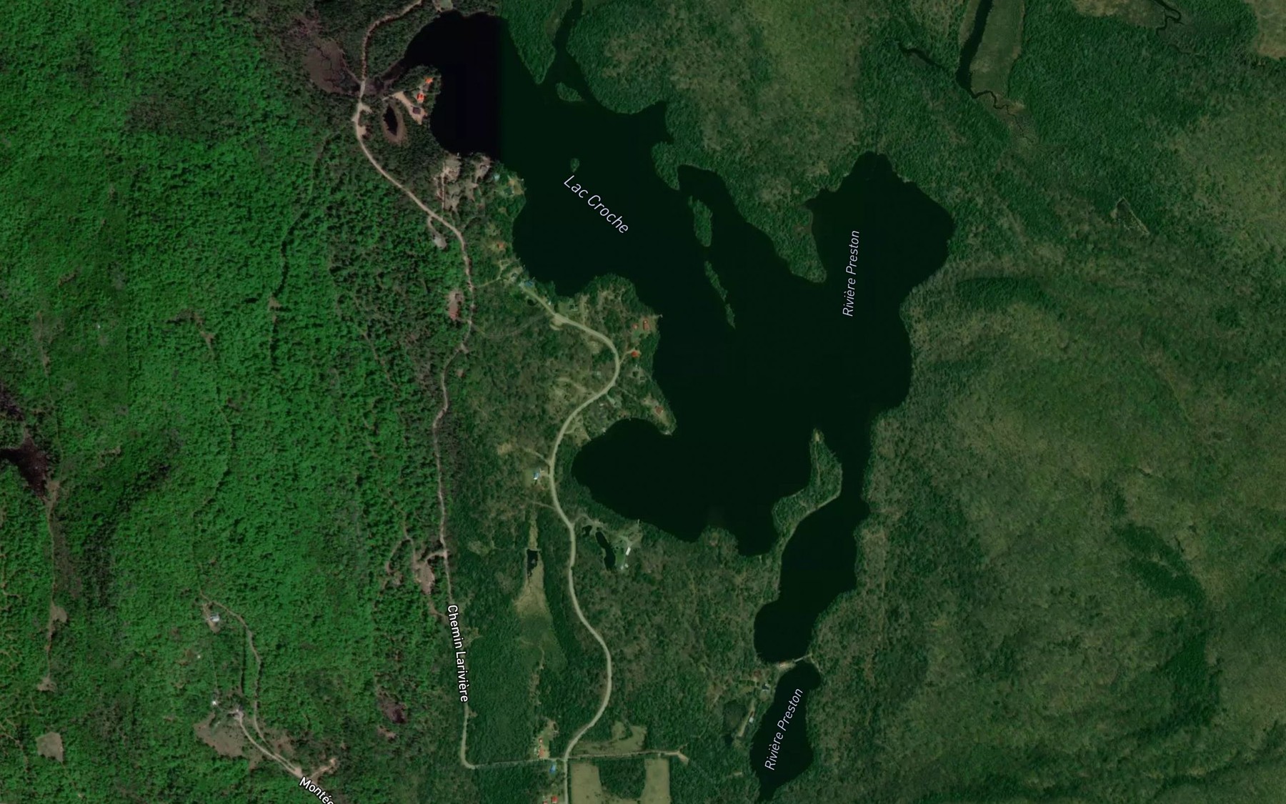Satellite map of the Lac Croche