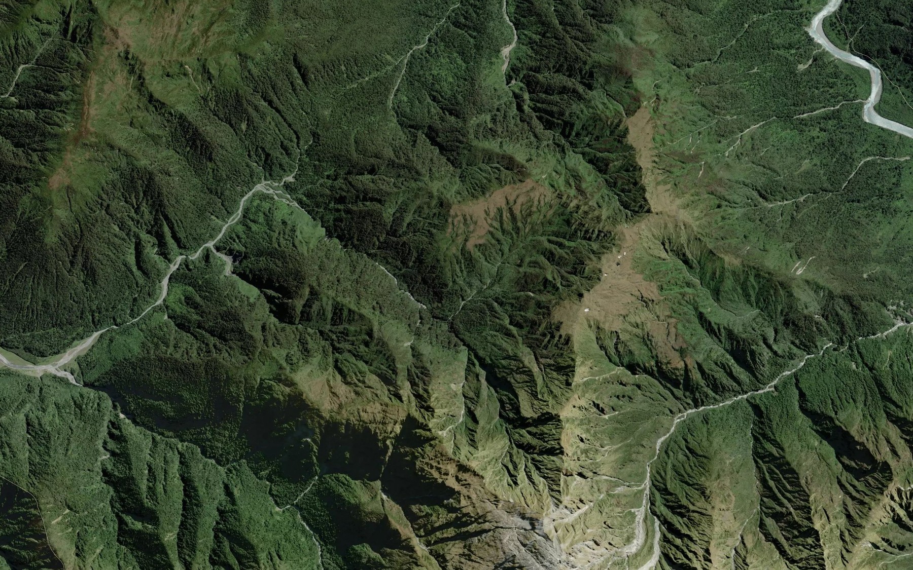 Satellite map of the Scamper Creek