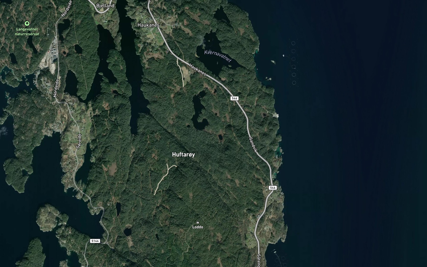 Satellite map of the Aurebekken