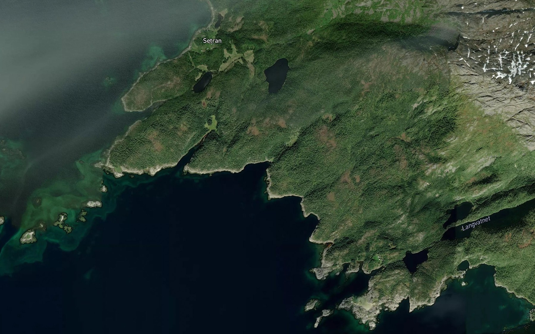 Satellite map of the Heggbaervika