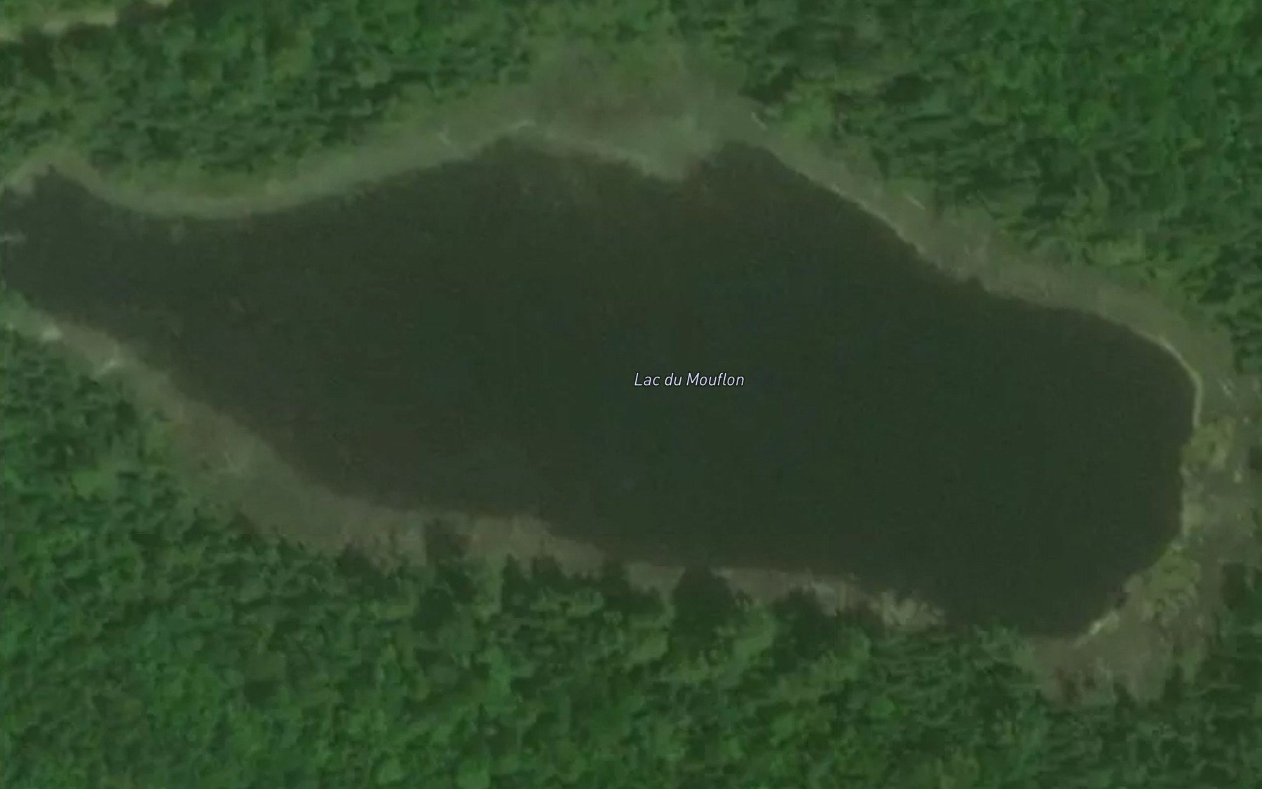 Satellite map of the Lac du Mouflon