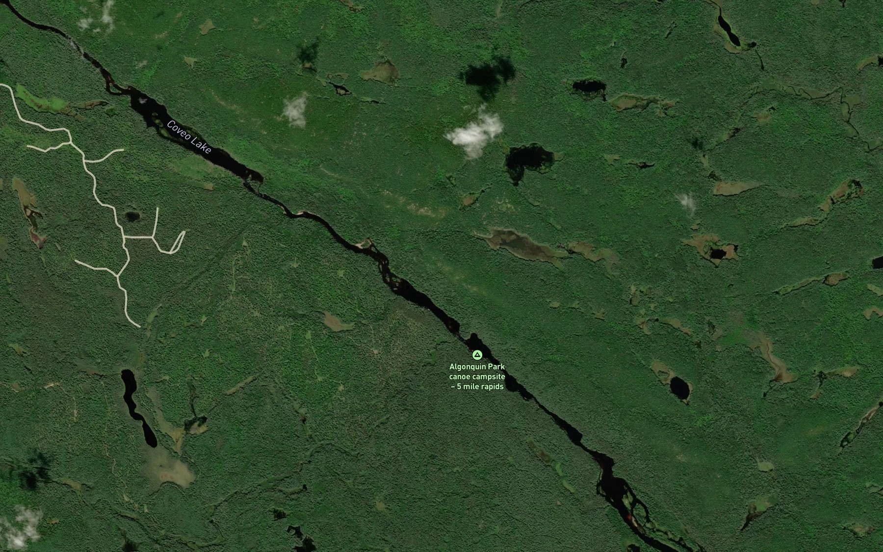 Satellite map of the Emma Creek