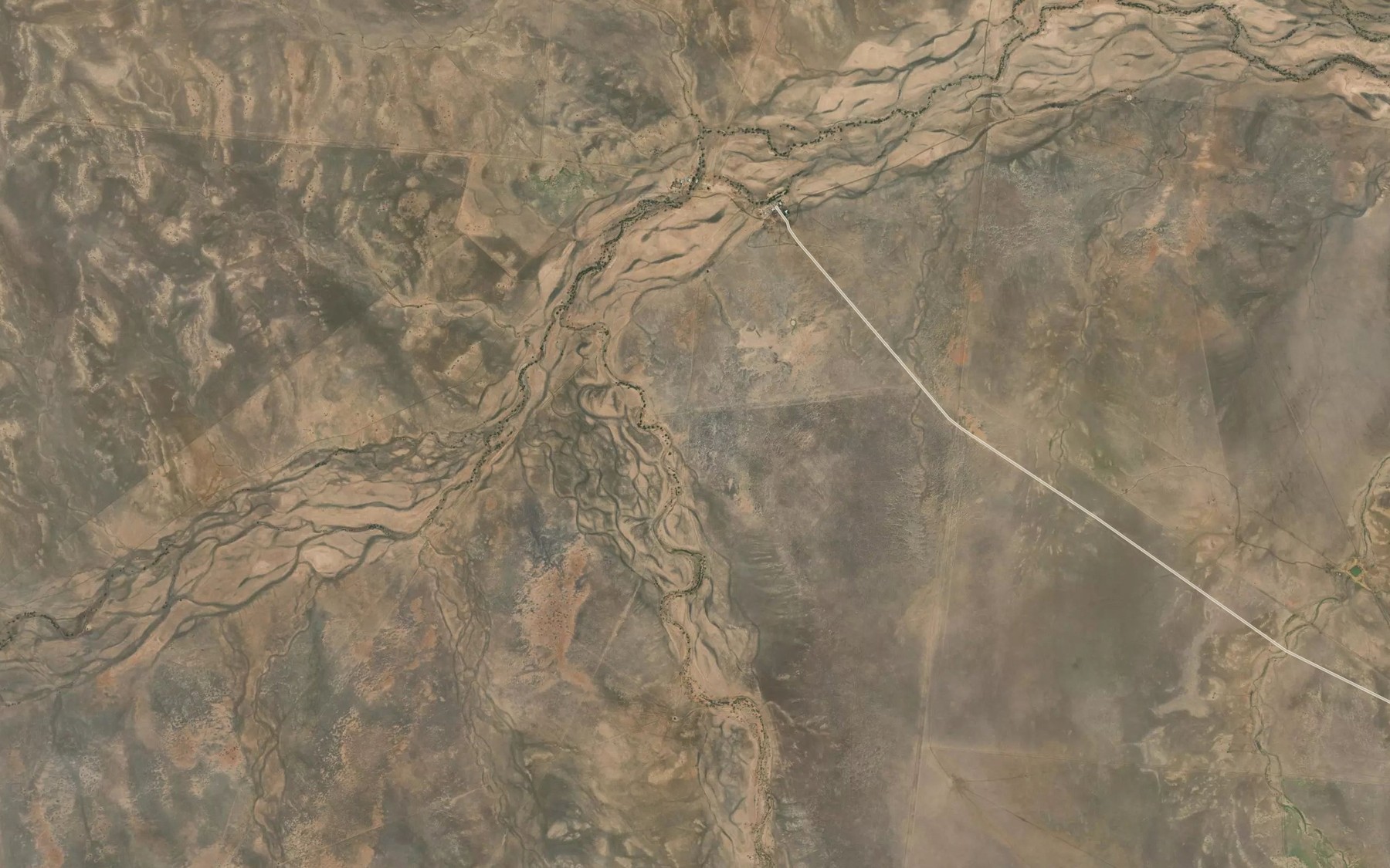Satellite map of the South Branch Lucella Creek
