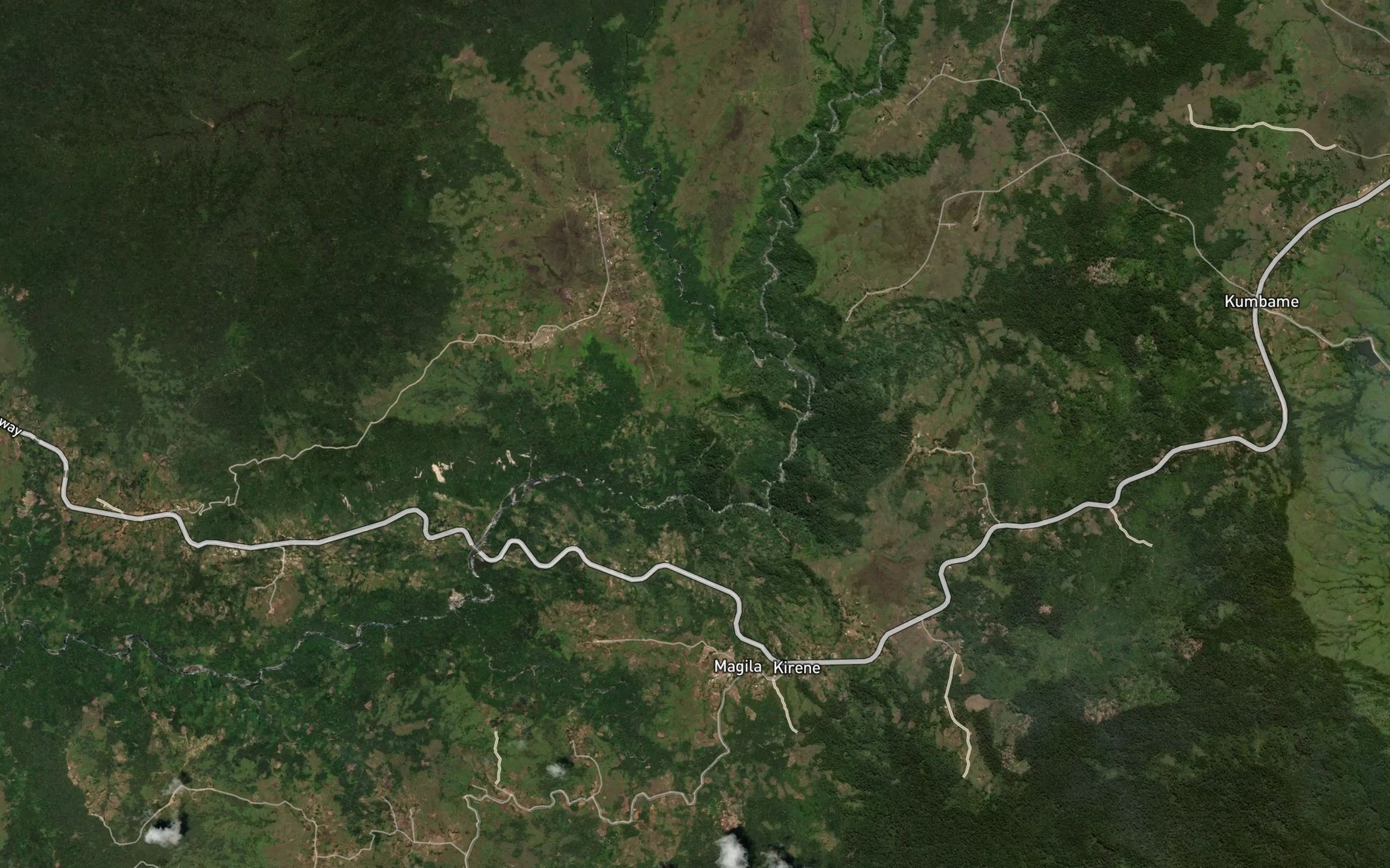 Satellite map of the Imu River