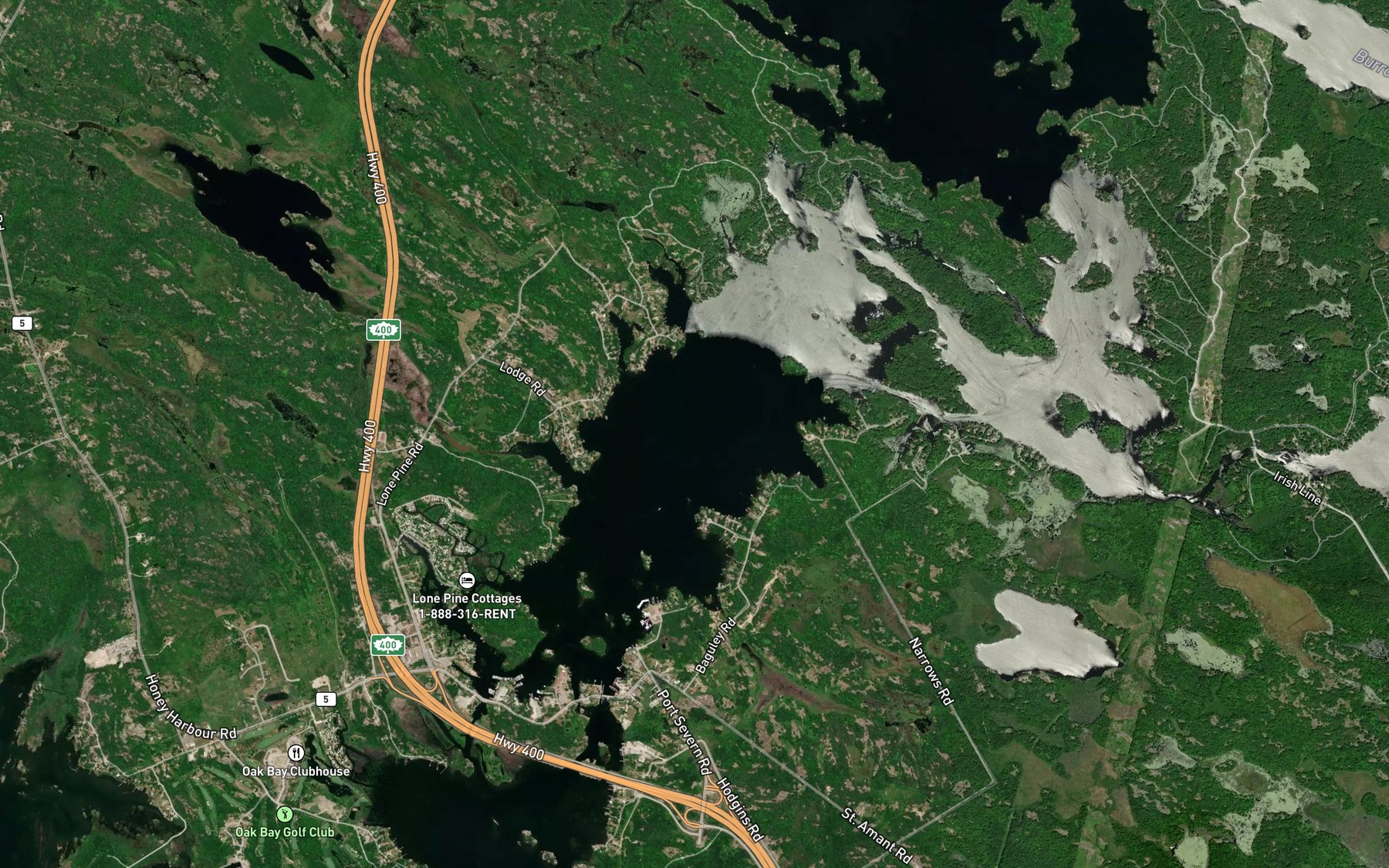 Satellite map of the Little Lake