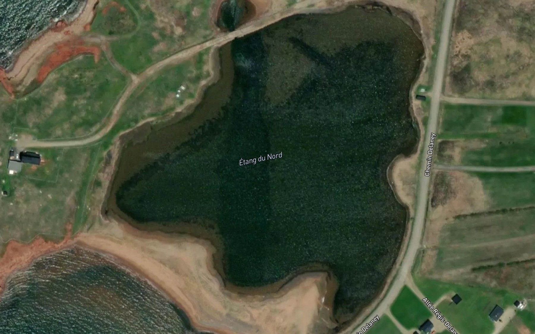 Satellite map of the Etang du Nord