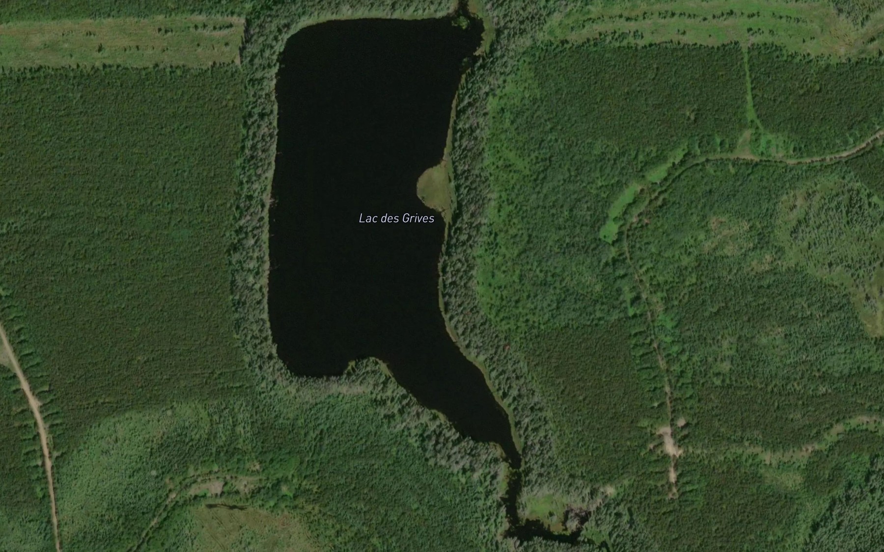 Satellite map of the Lac des Grives