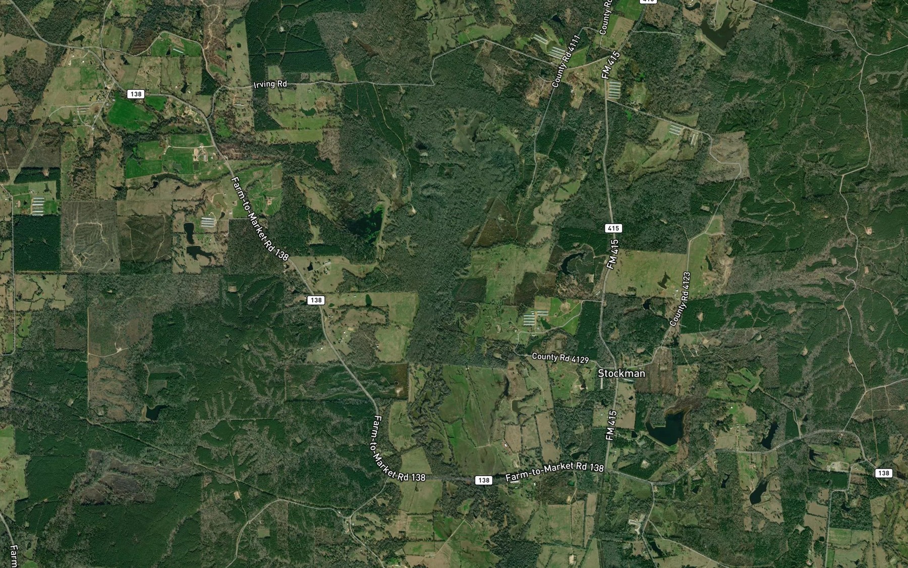 Satellite map of the Lick Creek