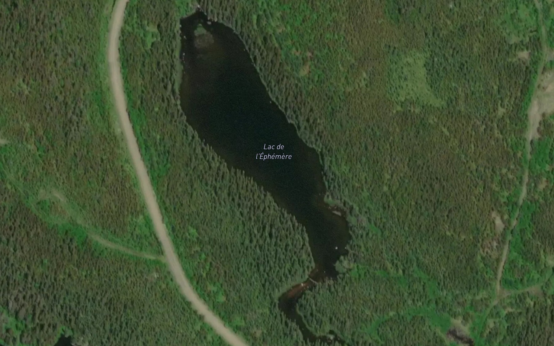 Satellite map of the Lac de l'Ephemere