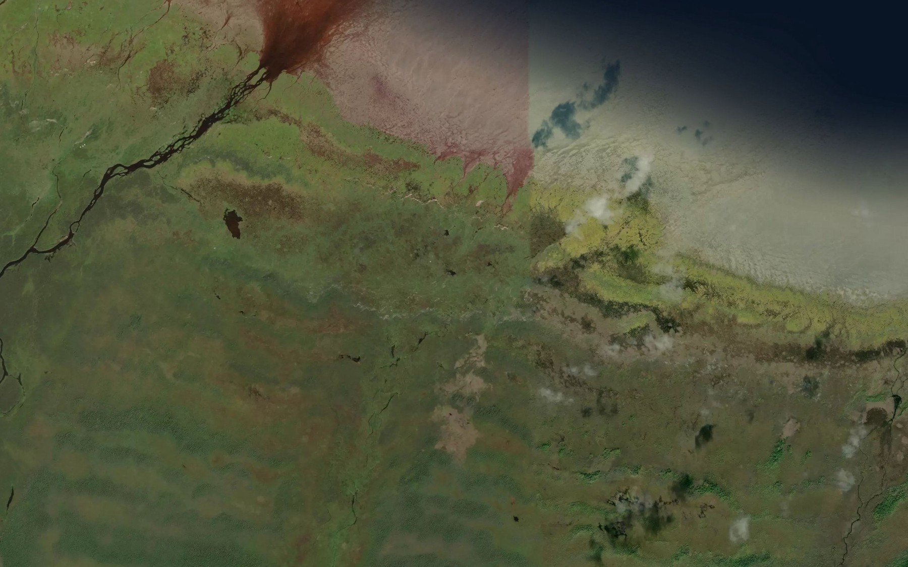 Satellite map of the East Branch Shipastik Creek