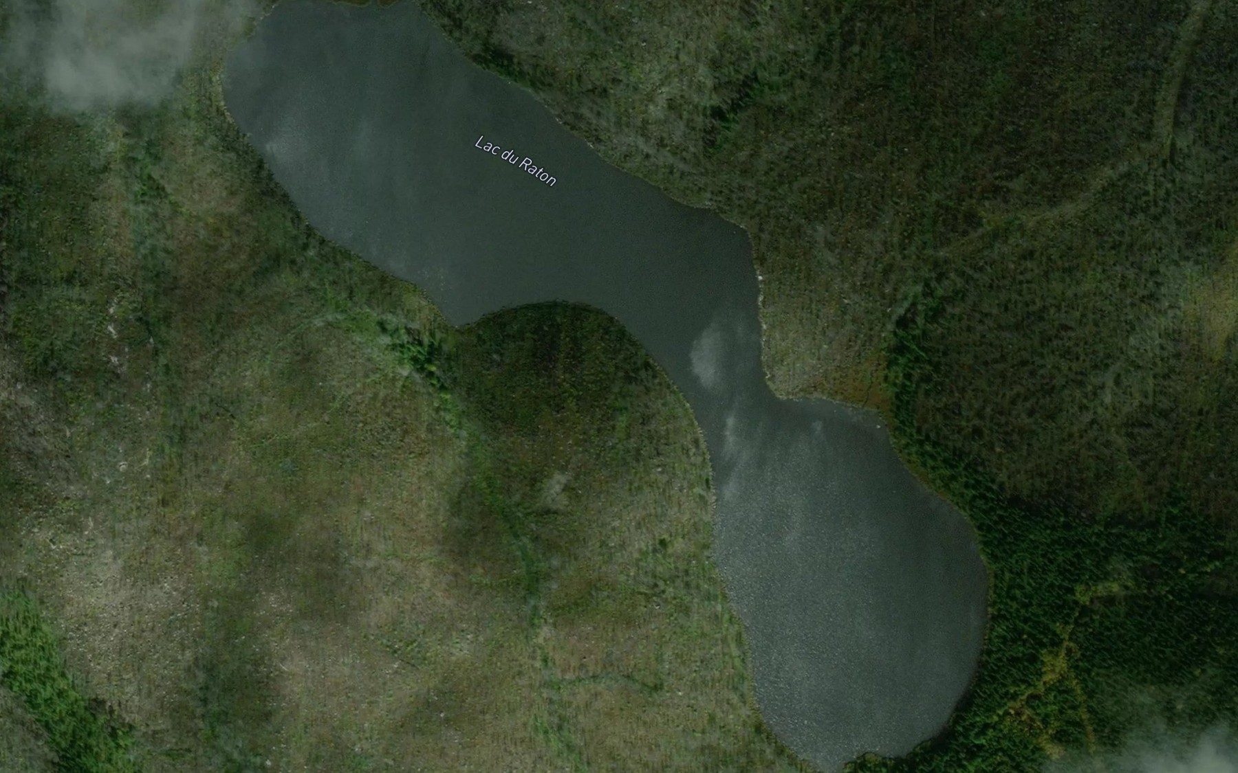 Satellite map of the Lac du Raton