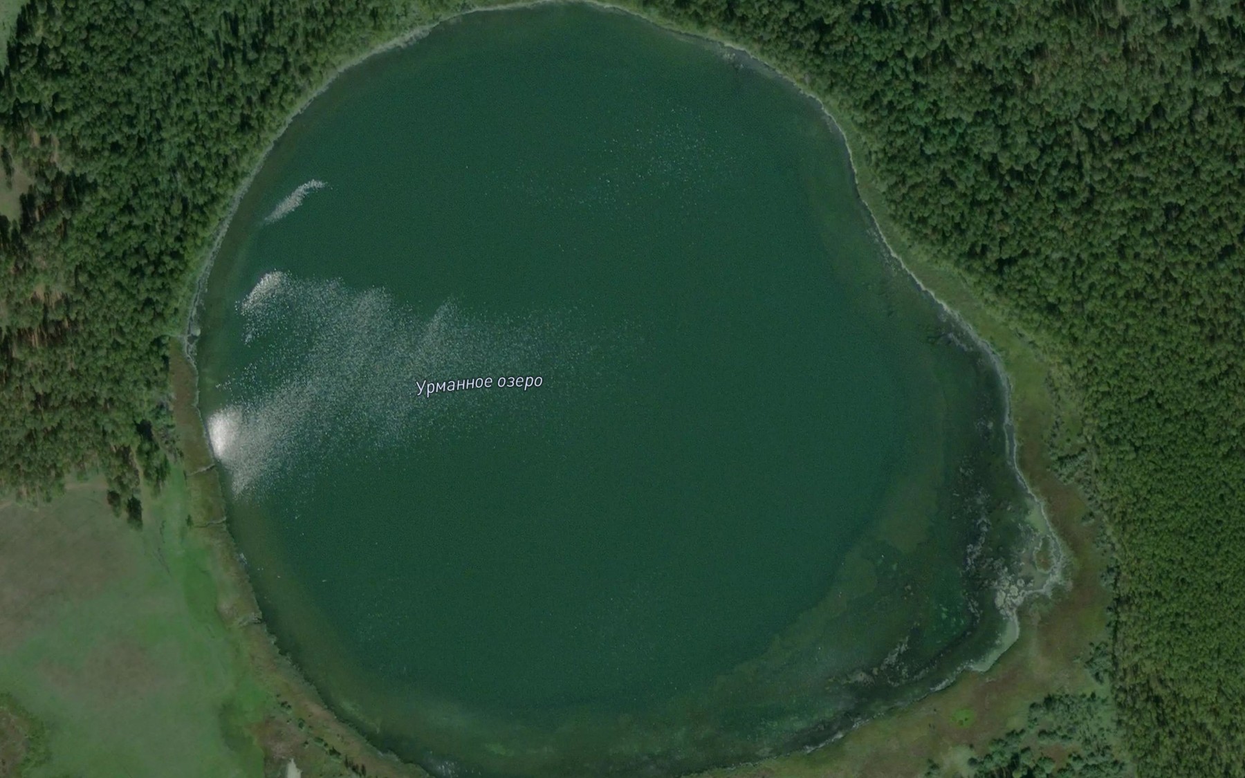 Satellite map of the Ozero Urmannoye