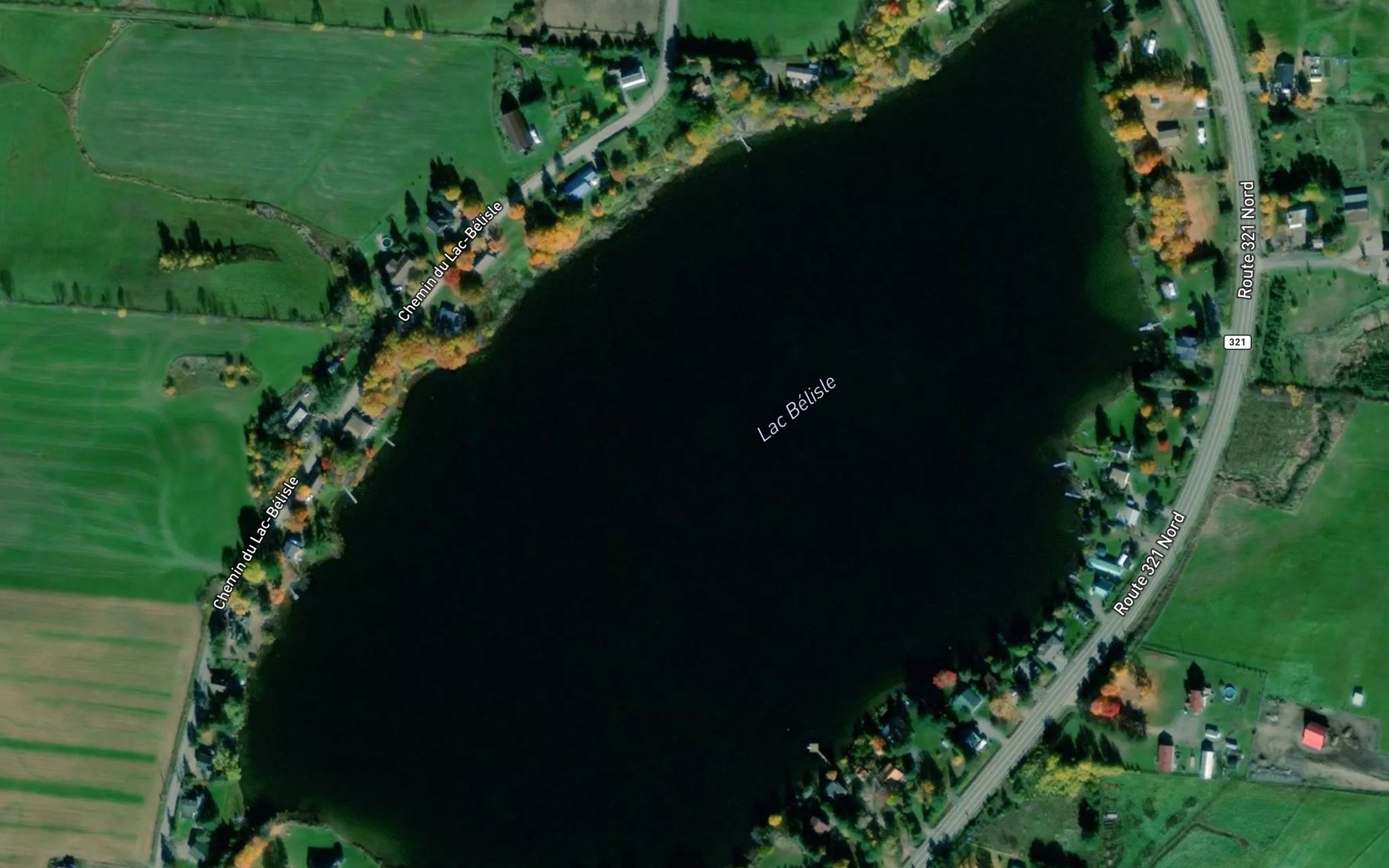 Satellite map of the Lac Belisle