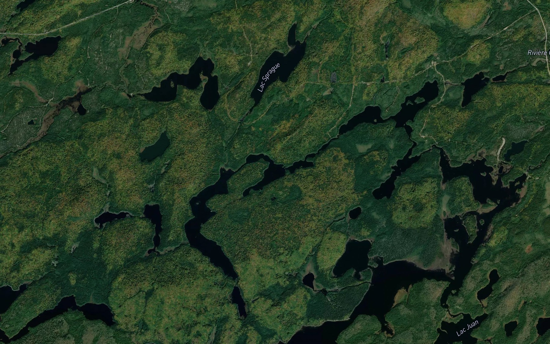 Satellite map of the Lac Caroline