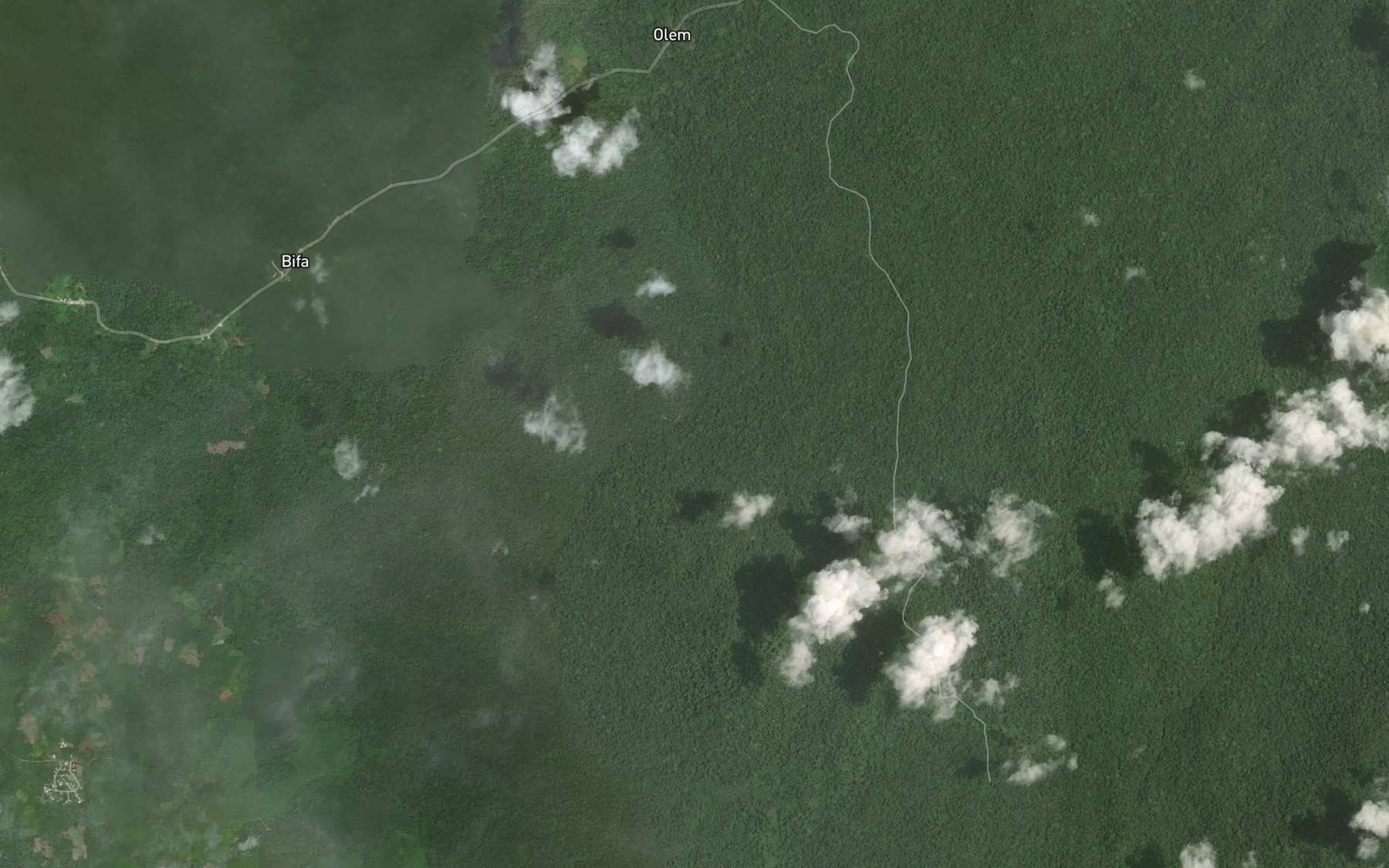 Satellite map of the Akok