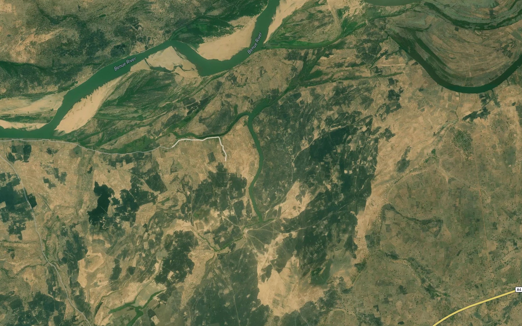 Satellite map of the River Hassam