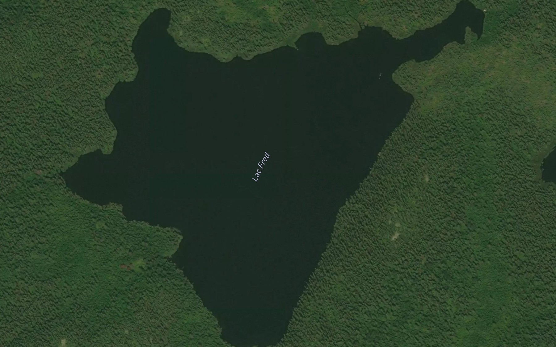 Satellite map of the Lac Fred