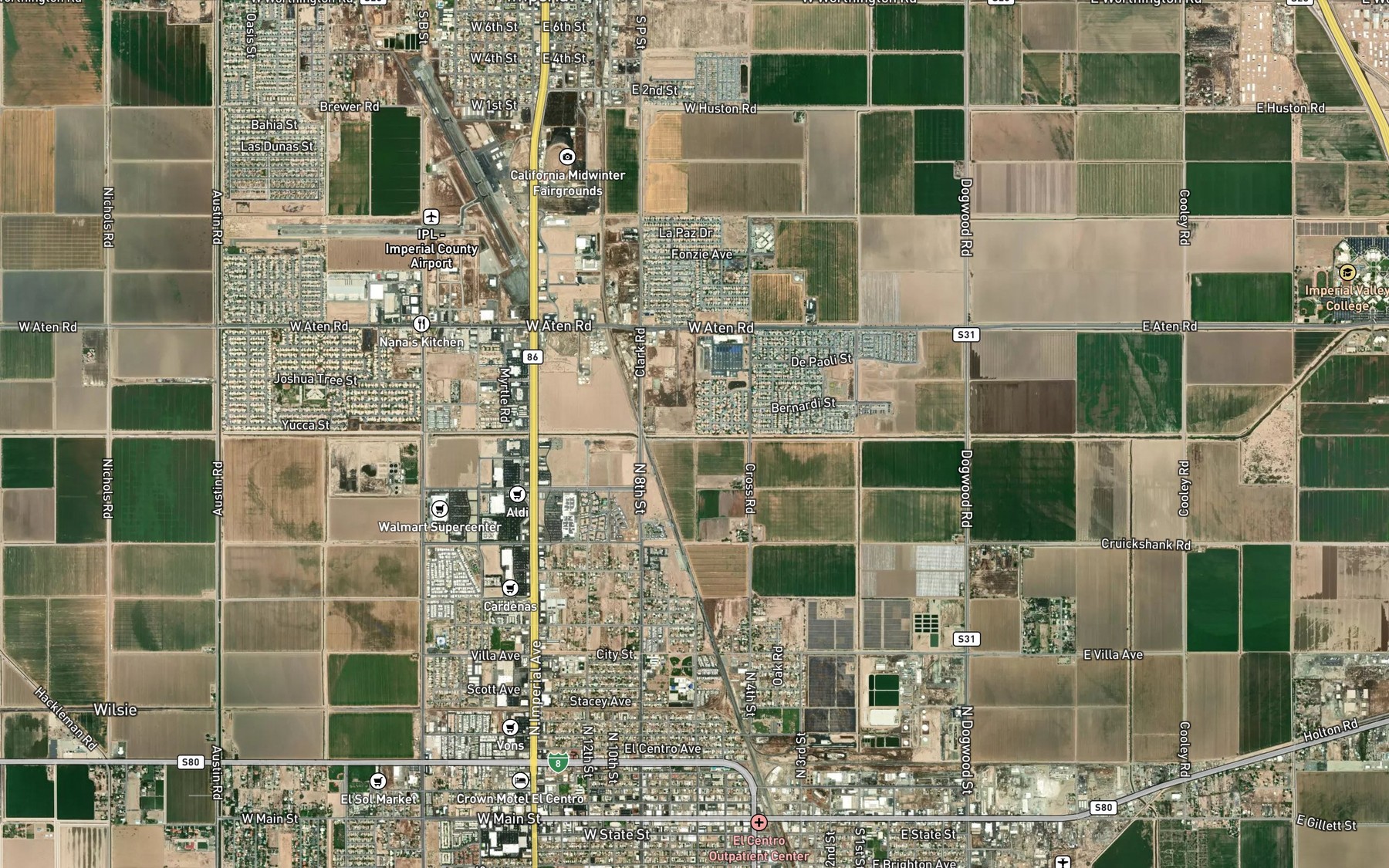 Satellite map of the Date Lateral Five