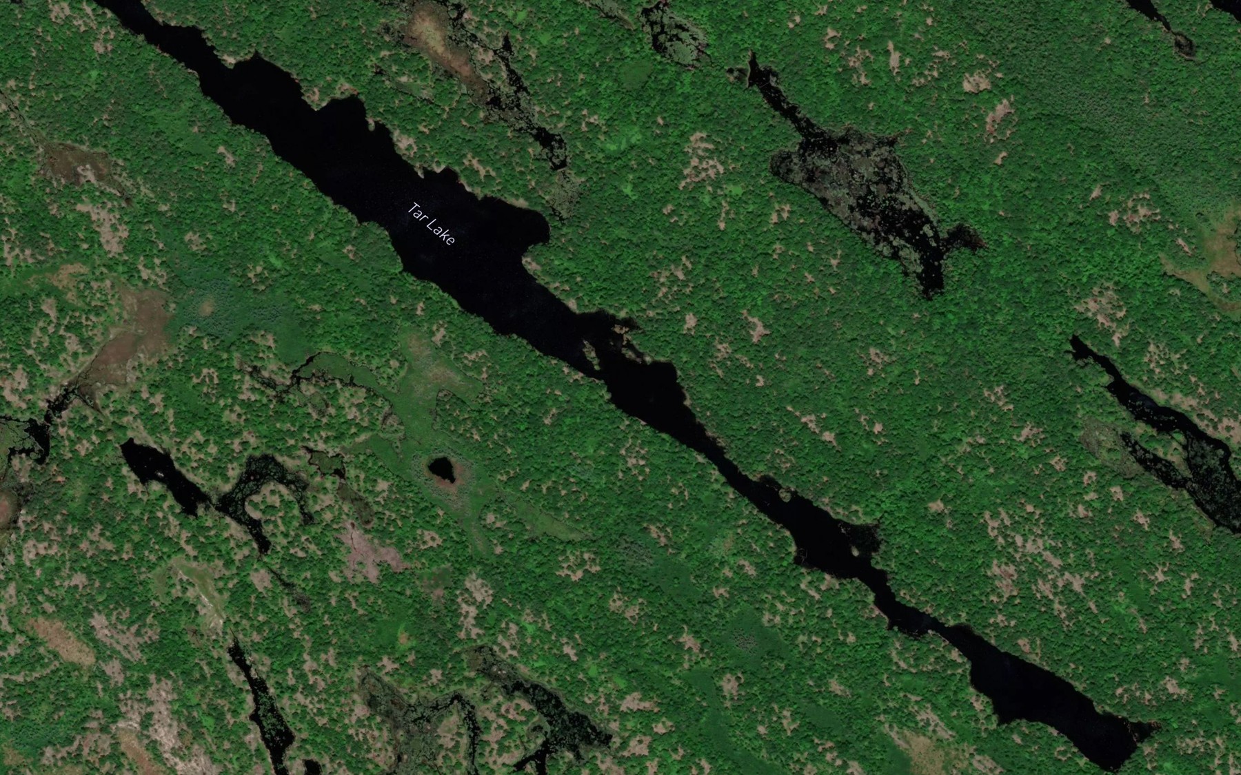 Satellite map of the Tar Lake