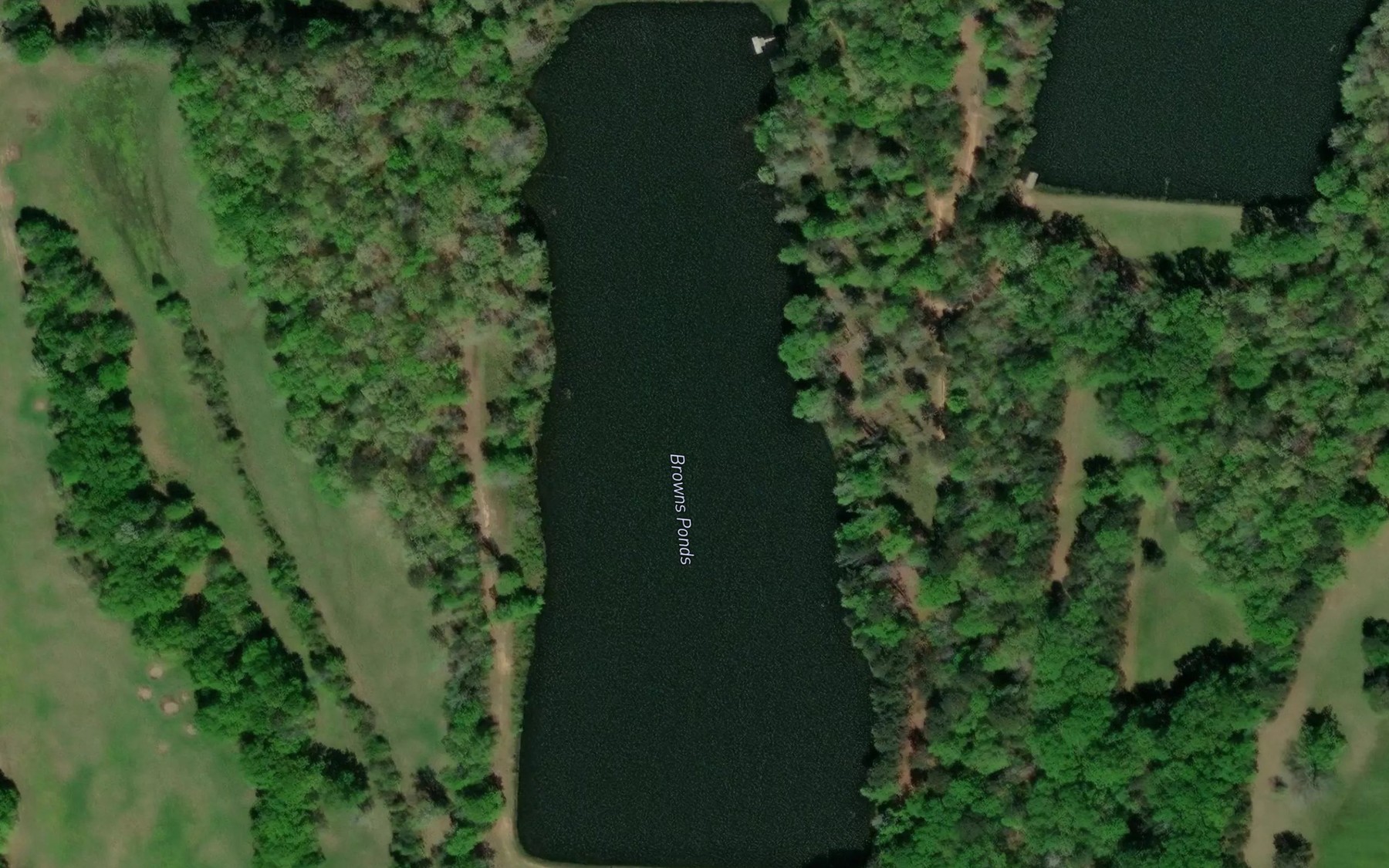 Satellite map of the Browns Ponds