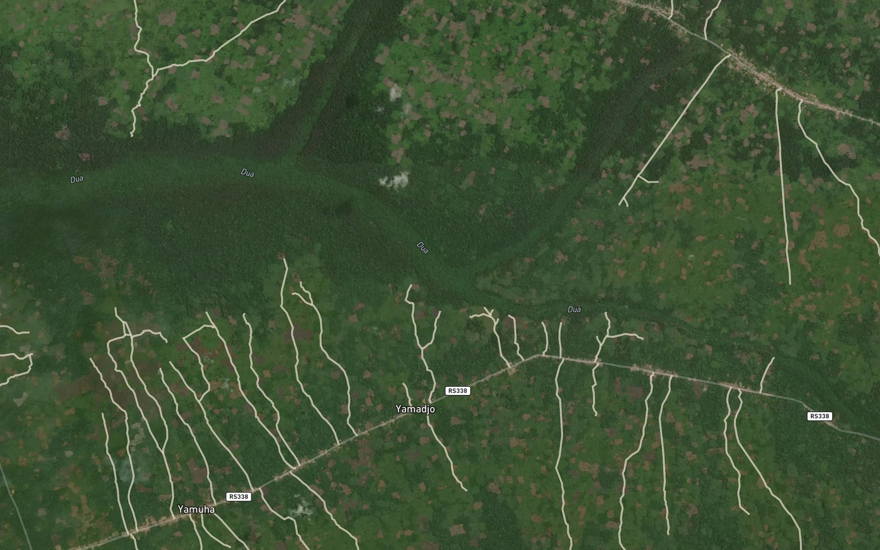 Satellite map of the Okangi