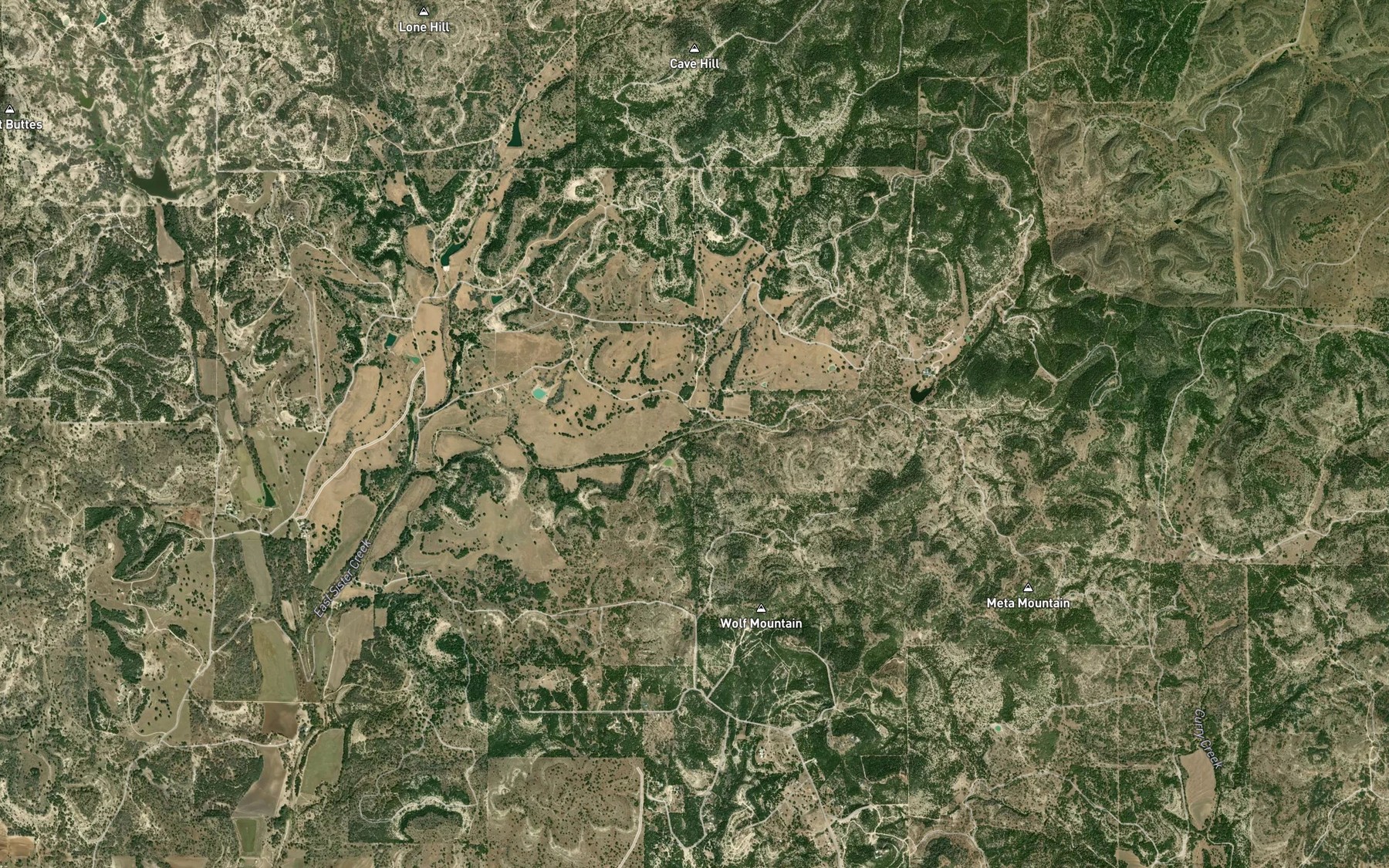 Satellite map of the Soell Creek