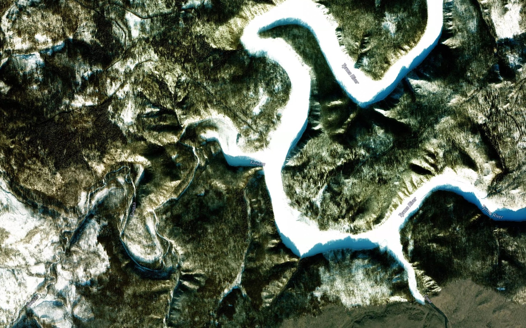 Satellite map of the Kandal