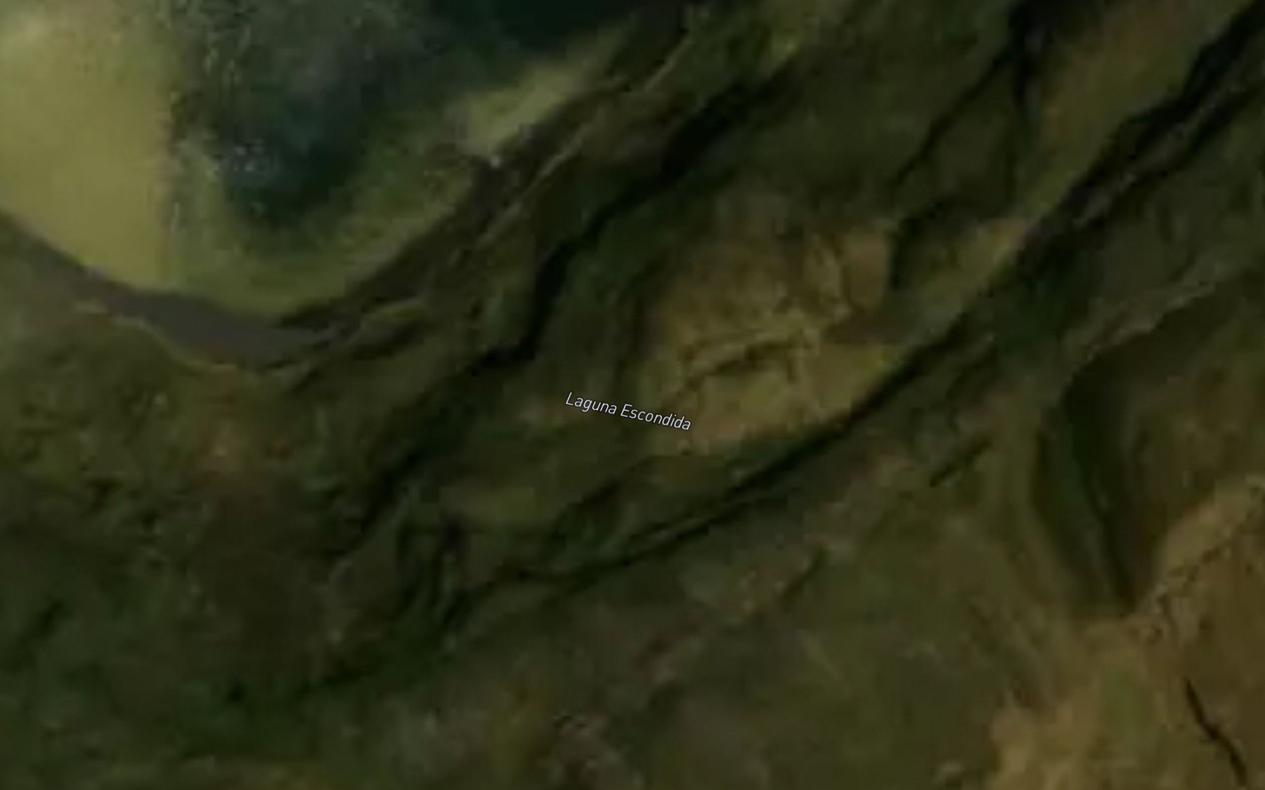 Satellite map of the Laguna Escondida
